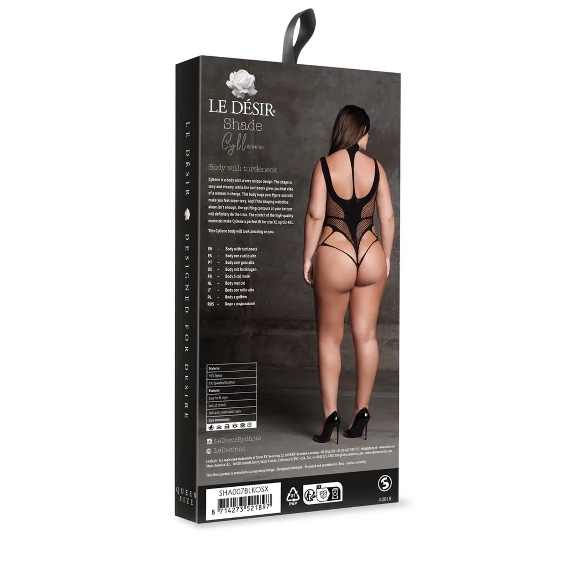 Cyllene XLVIII - Body with Turtleneck - Queen Size - Black