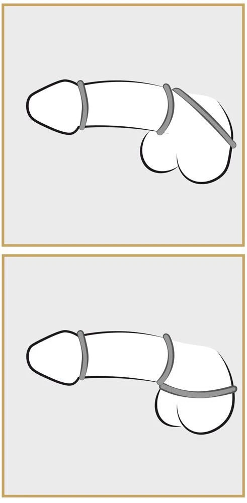 Metallic Silicone Cock Ring Set
