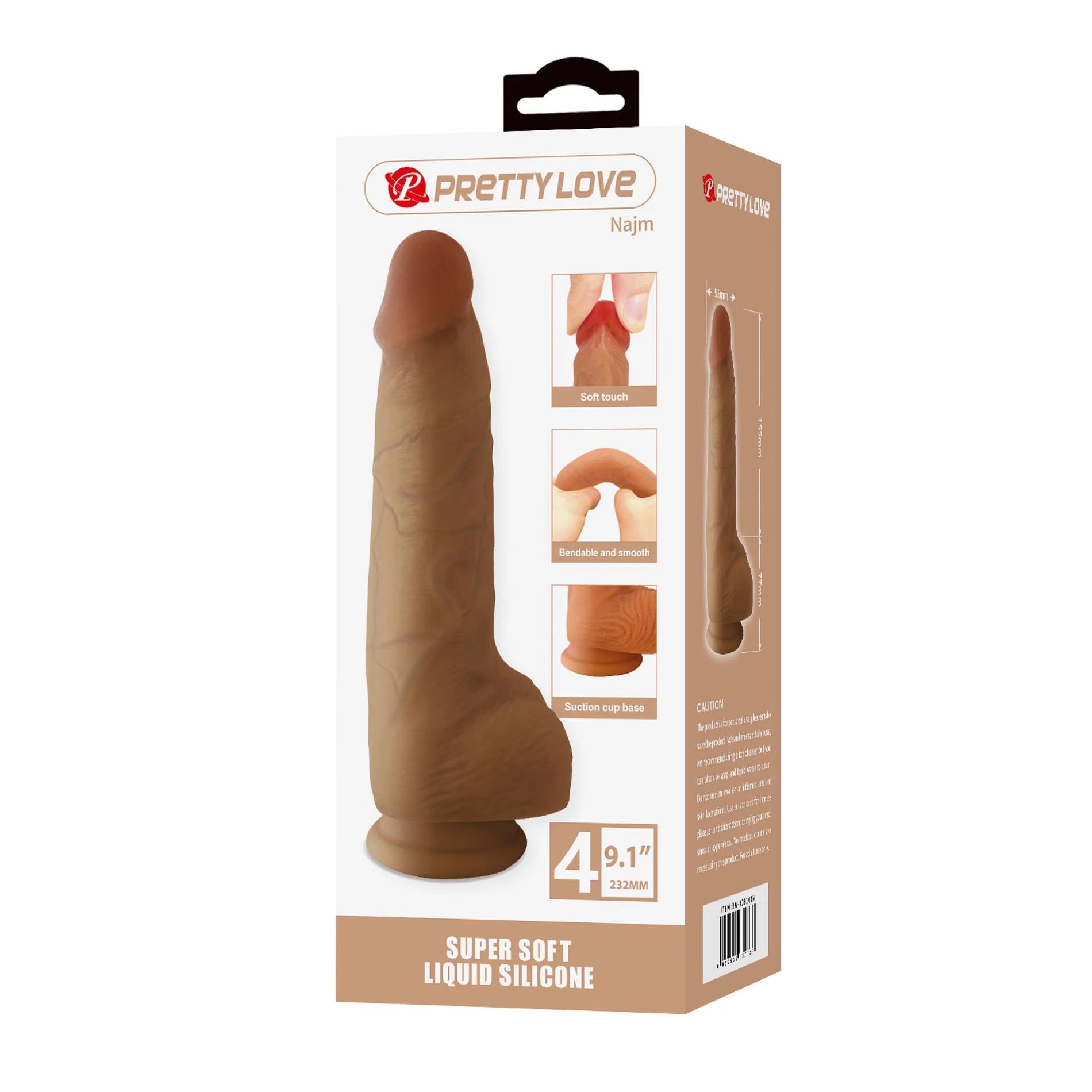 Pretty Love Najm 9.1" Super Soft Liquid Silicone Dildo