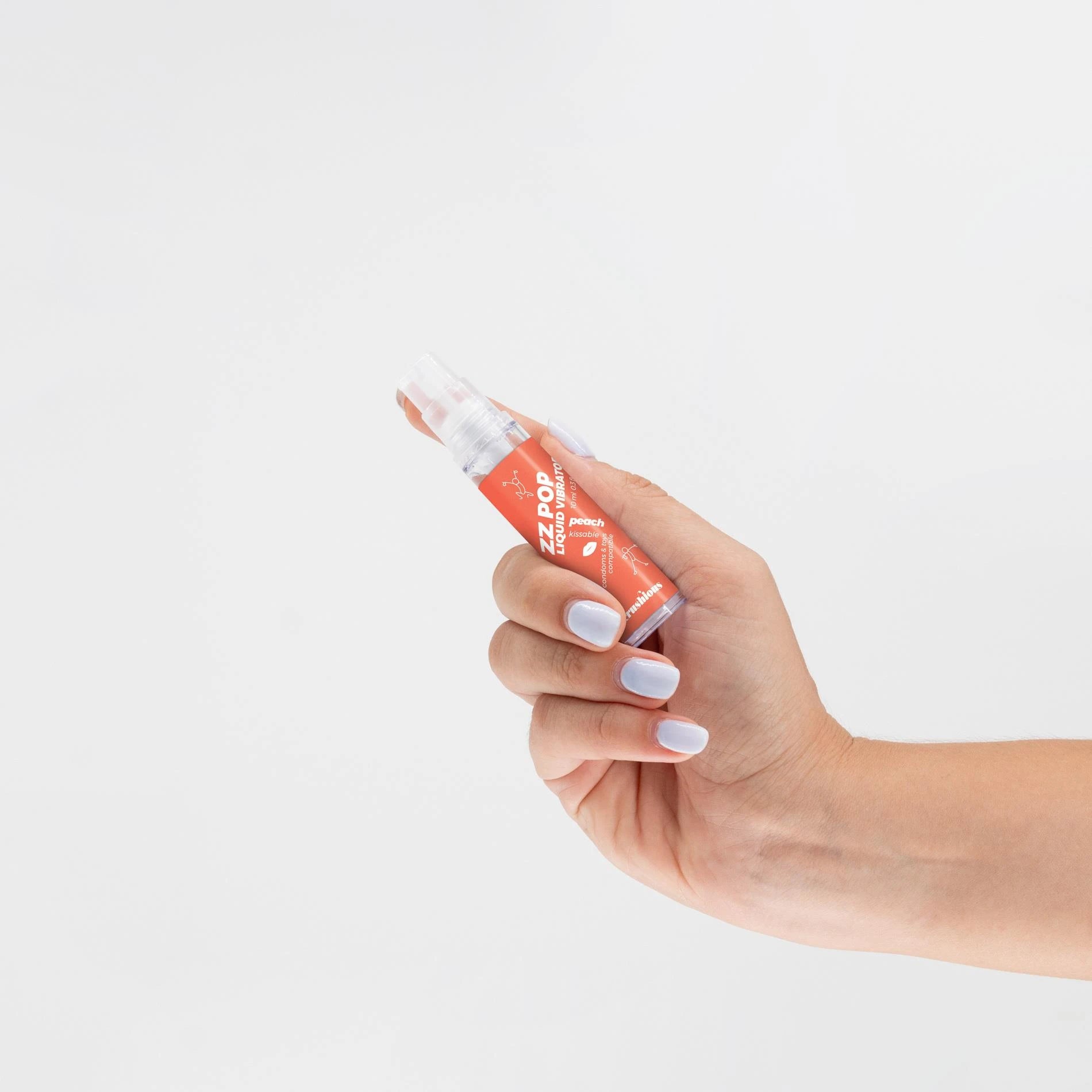 ZZ Pop - Kissable Liquid Vibrator - Peach - 0.3 fl oz / 10 ml