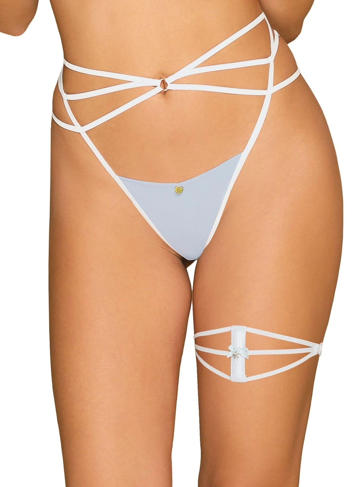 Lingerie - Jarretière A760 blanche L/XL