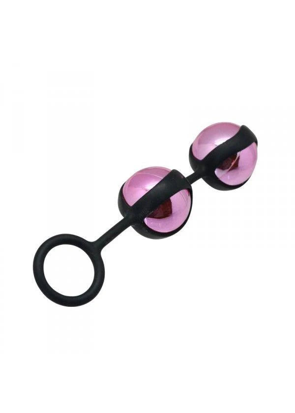 DUO PLEASURE BALLS. WEIGHTED STEEL BALLS INSIDE.