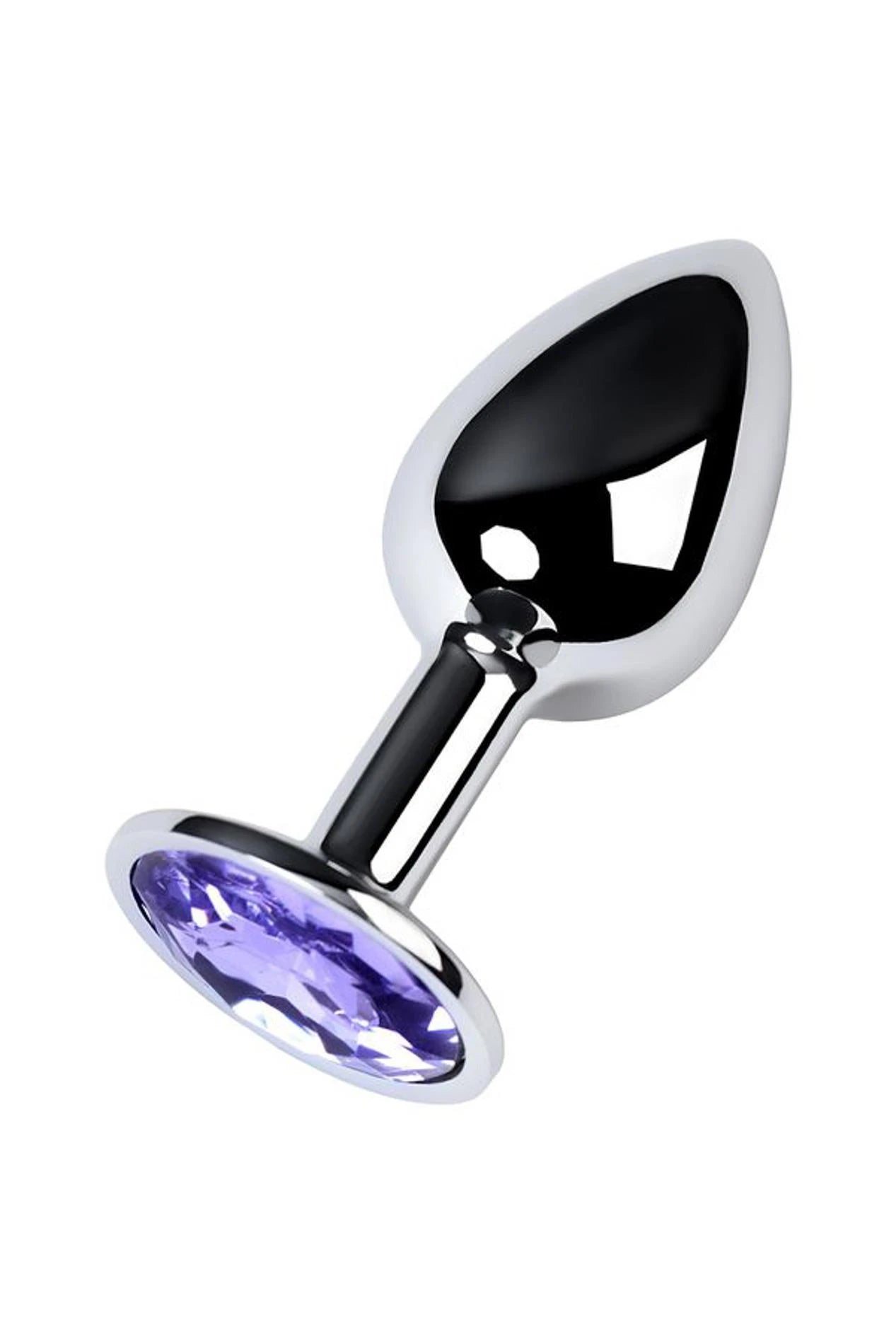 Plug anal en argent avec bijou, bleu