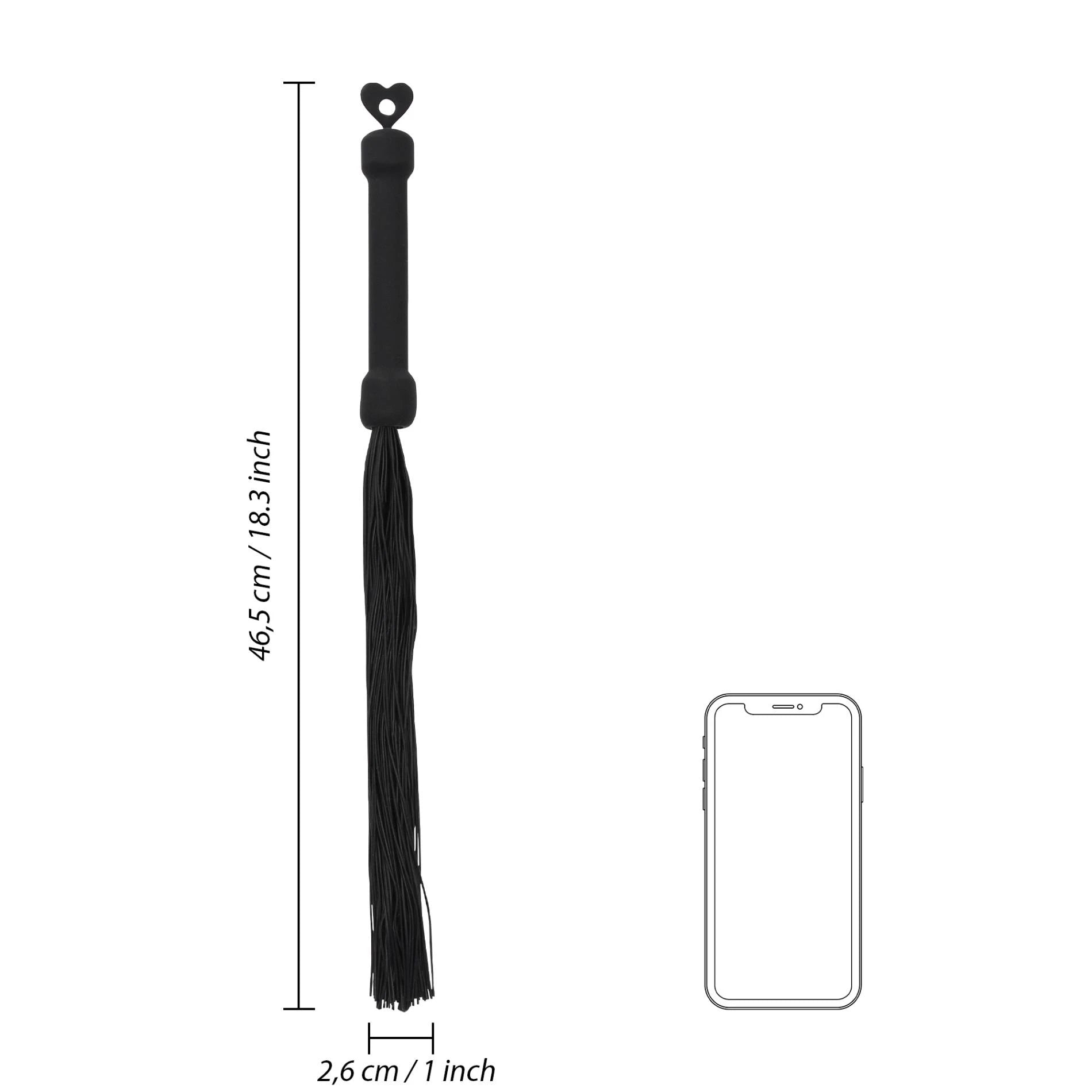 Beginners Silicone Whip - Black