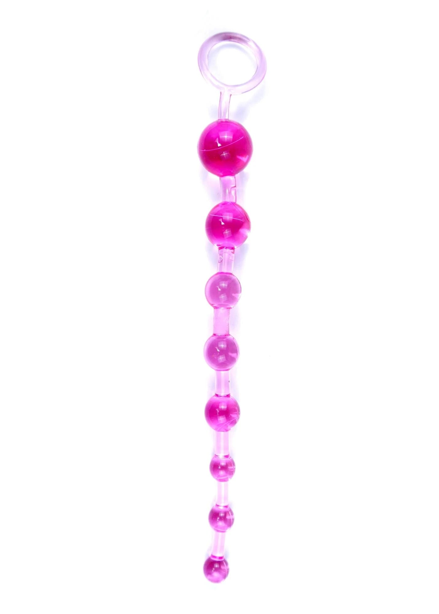 Jelly Anal Plug/10 Beads Pink
