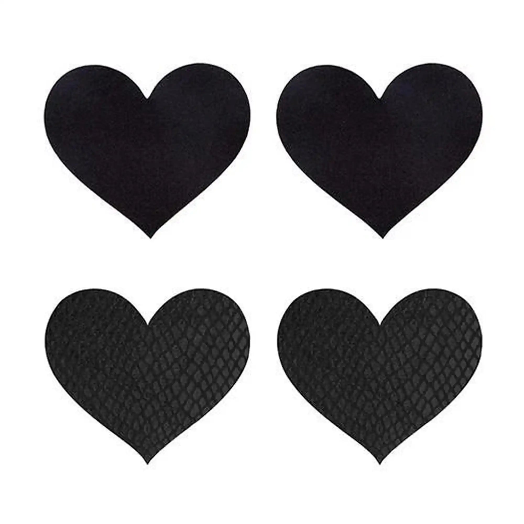 PEEKABOO PASTIES CLASSIC BLACK HEARTS