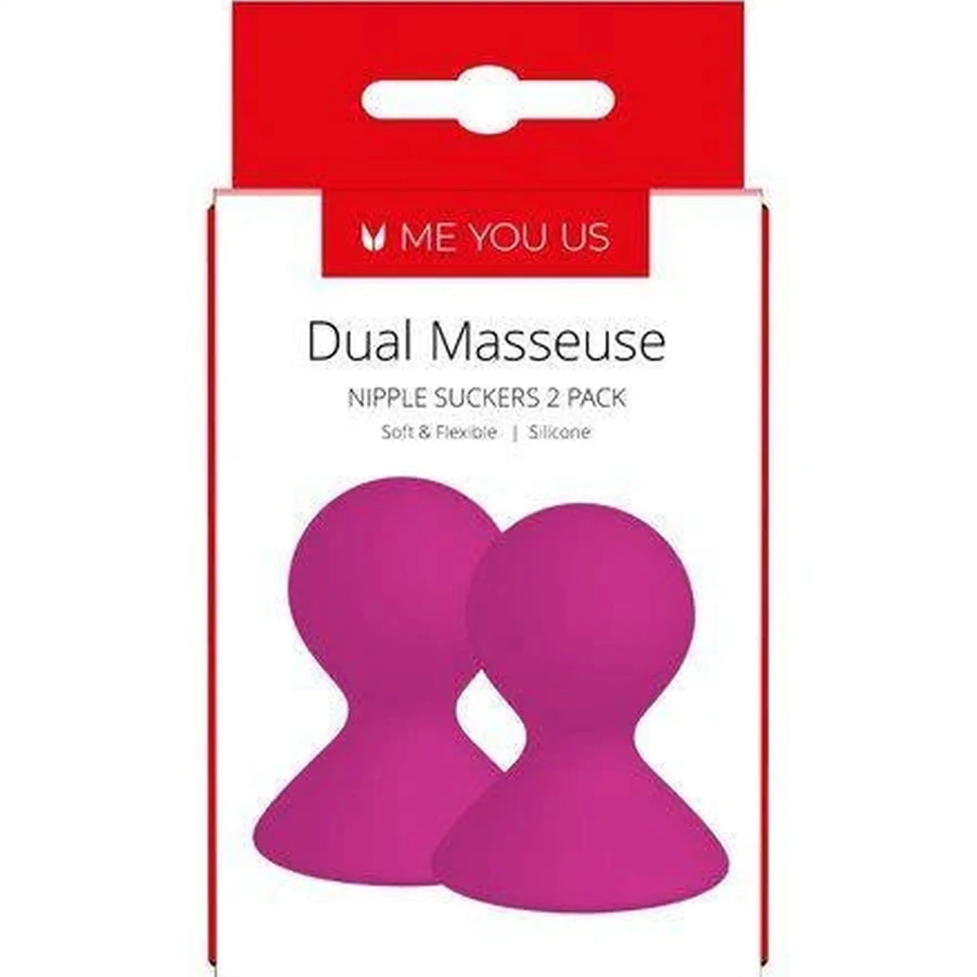 Pump- Me You Us Dual Masseuse Silicone Nipple Suckers 2 Pack Purple