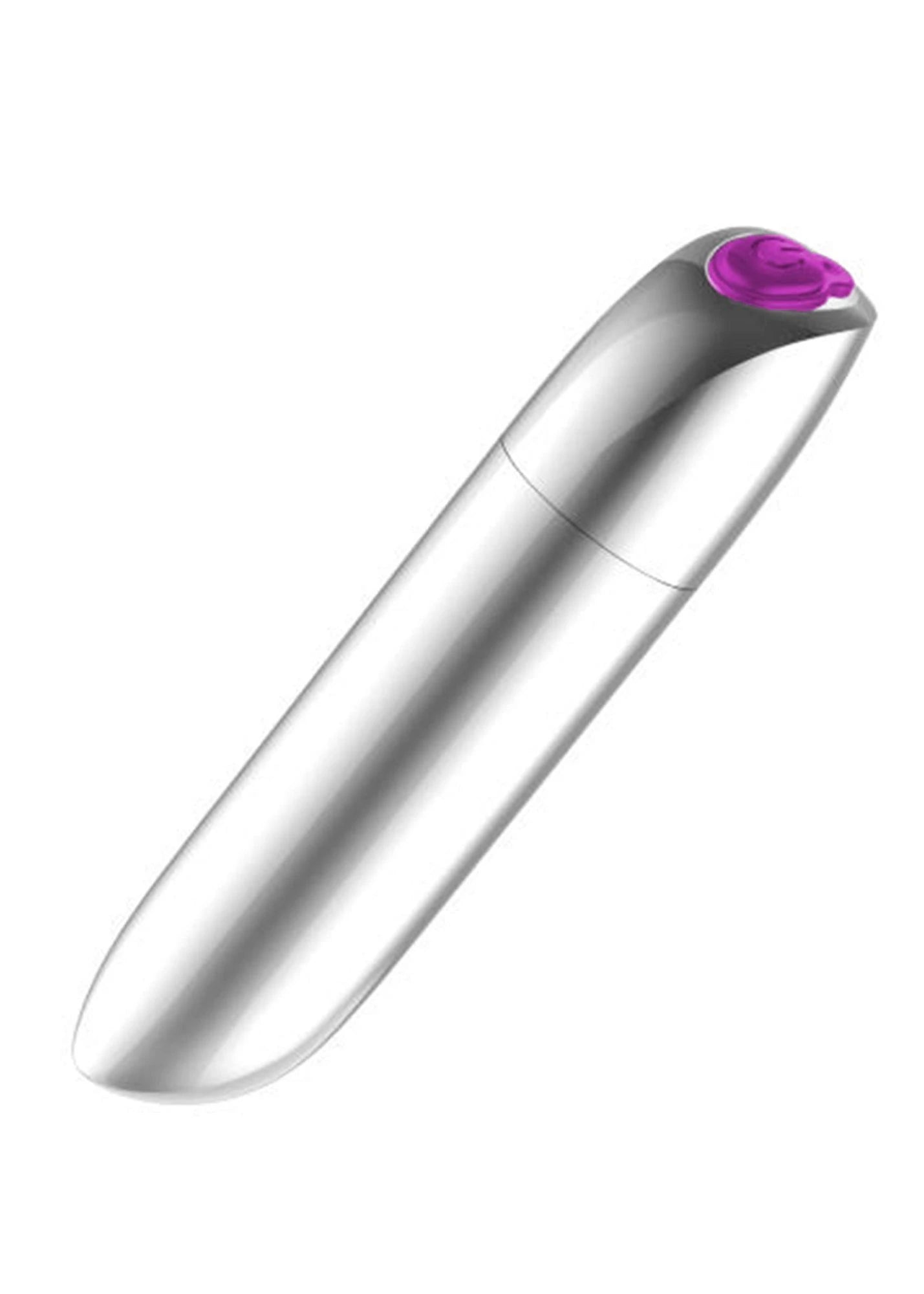 Stymulator - Vibromasseur balle puissant rechargeable USB 20 fonctions - Argent