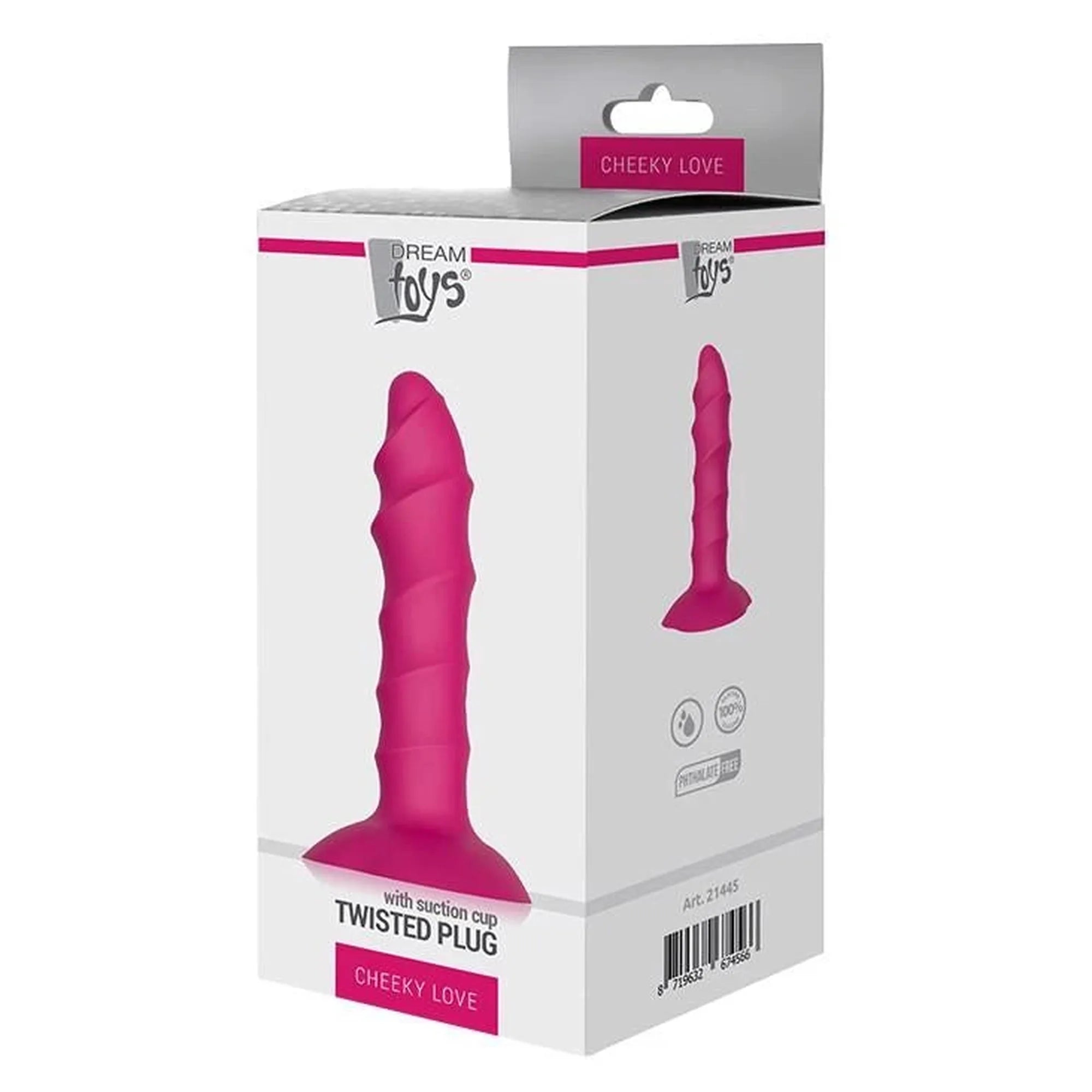CHEEKY LOVE TWISTED PLUG WITH SUCTION CU