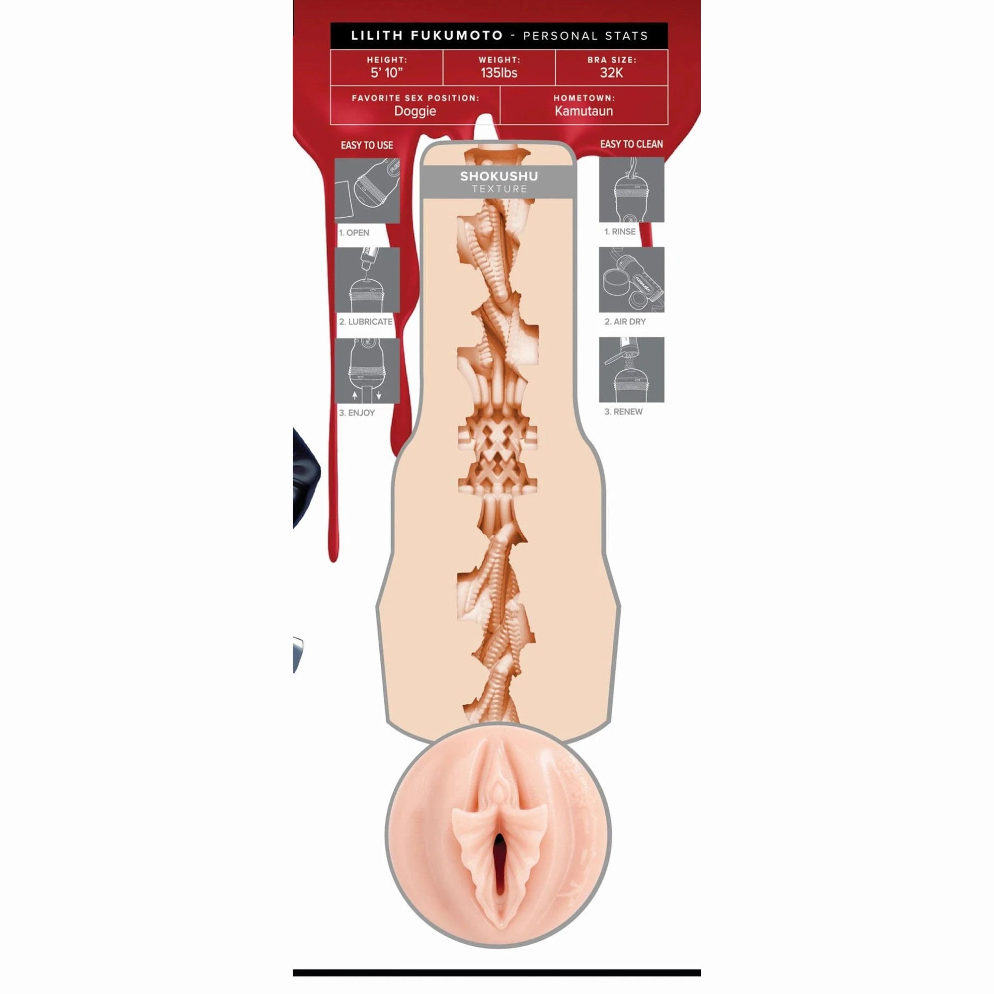 Fleshlight - Fantasy Lilith Fukumoto 
Shokushu Beige