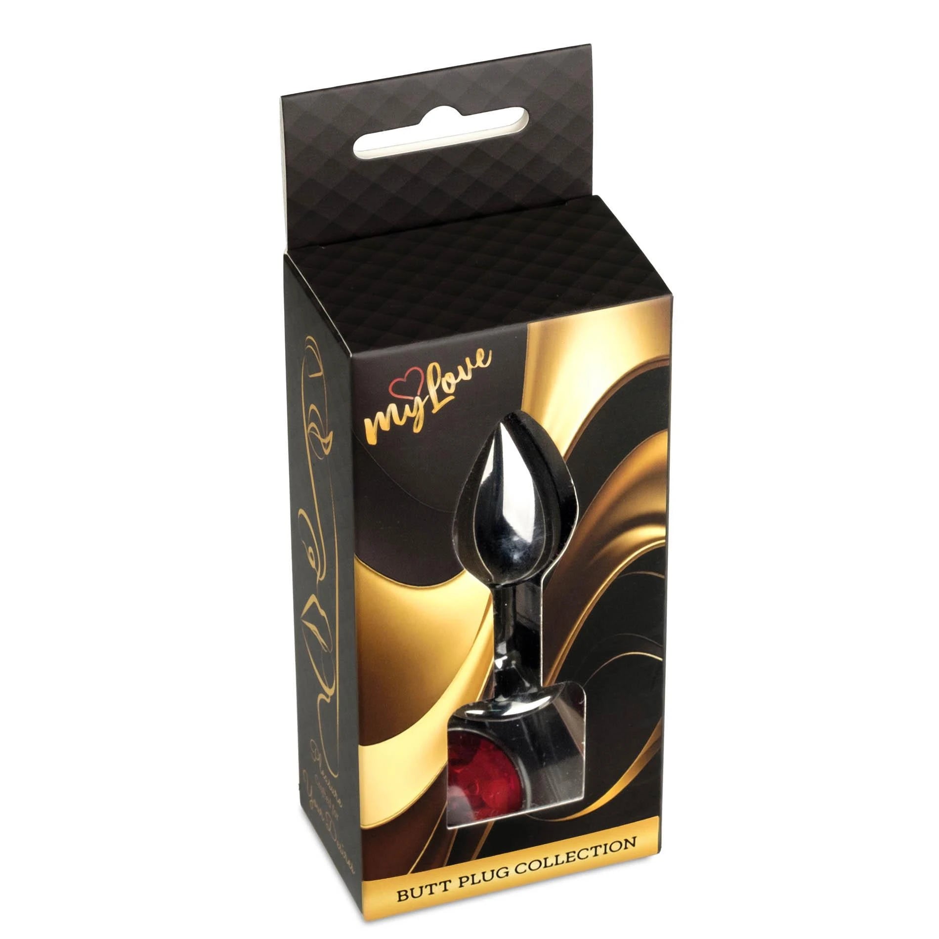 MyLove Toys - Jewellery Dark Silver PLUG- Red