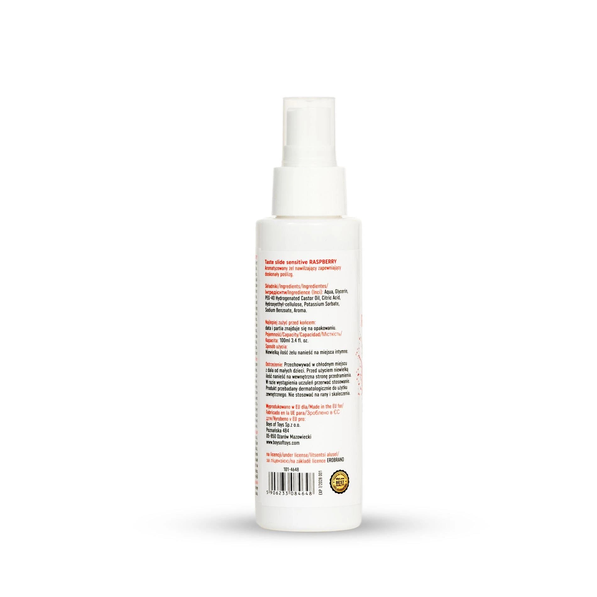 MyLove Taste-slide sensitive-raspberry 100 ml.