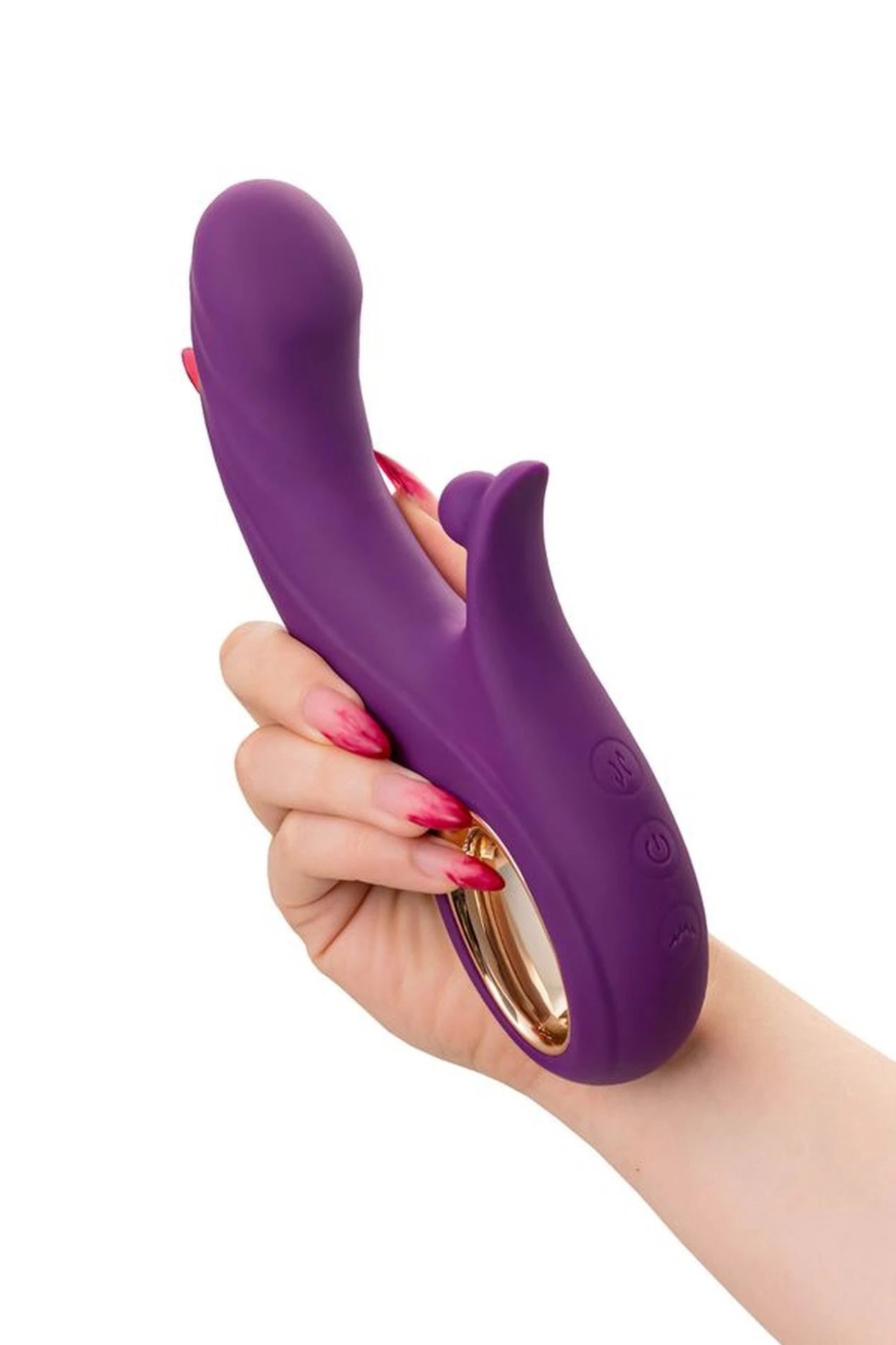 Rouleau vibrant avec fonctions haut et bas JOS Julli, silicone, violet, 20,5 cm