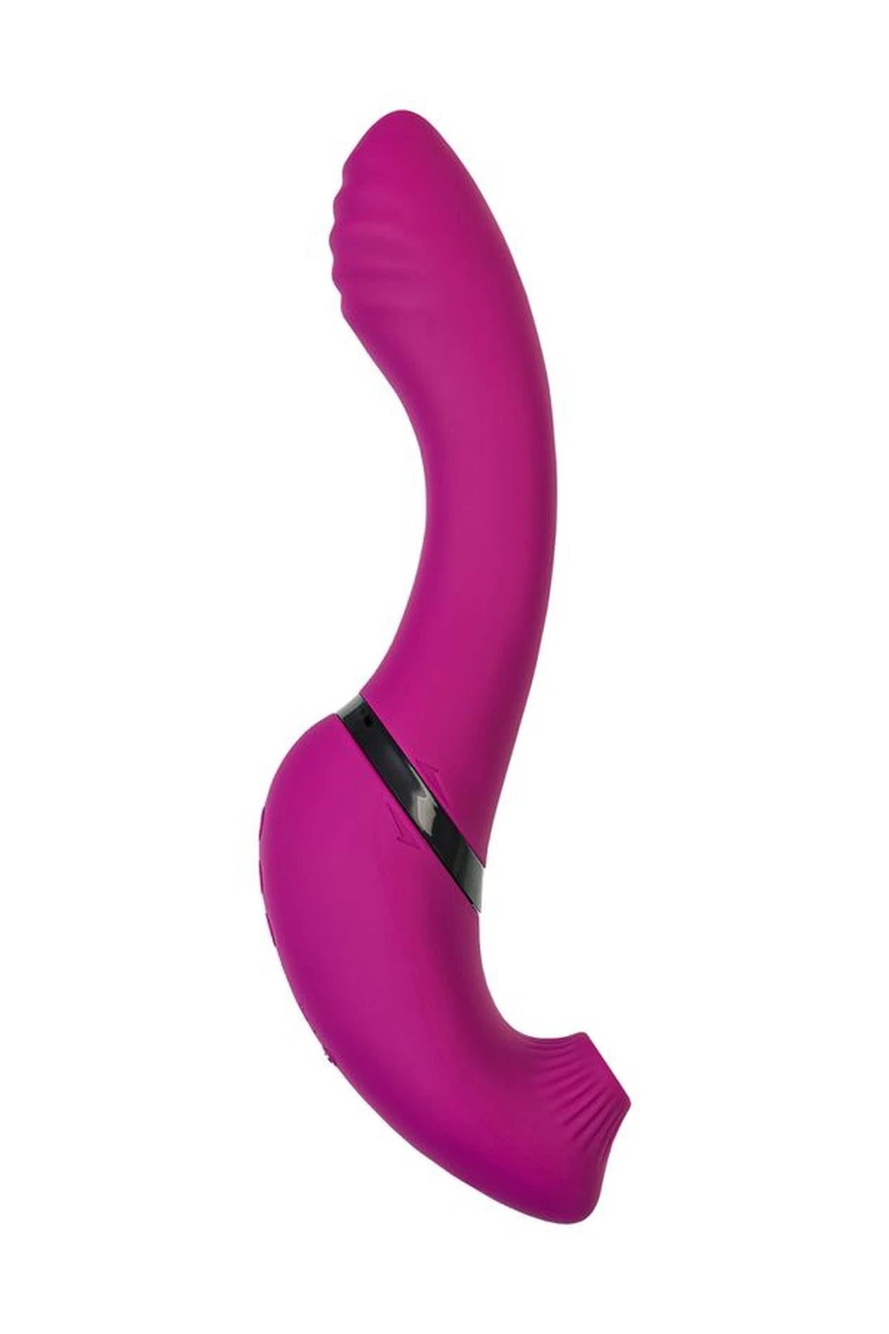 Vibromasseur JOS avec stimulateur clitoridien JOS Spin, silicone, violet, 23 cm