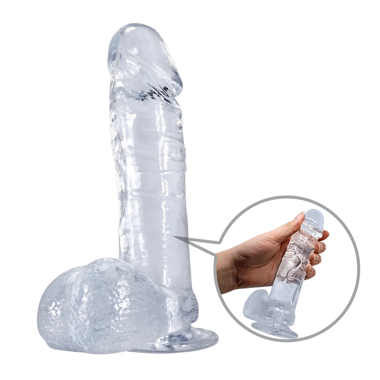 BAILE - DONG Dildo réaliste ( transparent/rose/violet )
