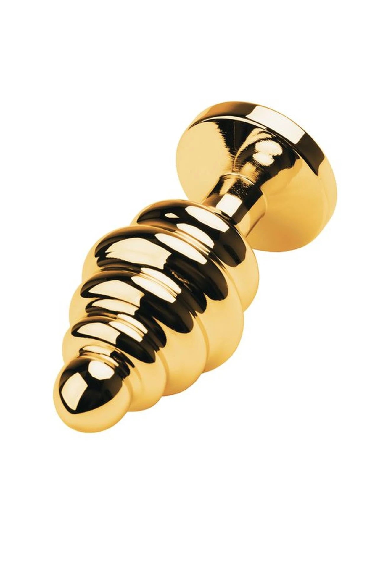 Plug anal doré avec gemme noire