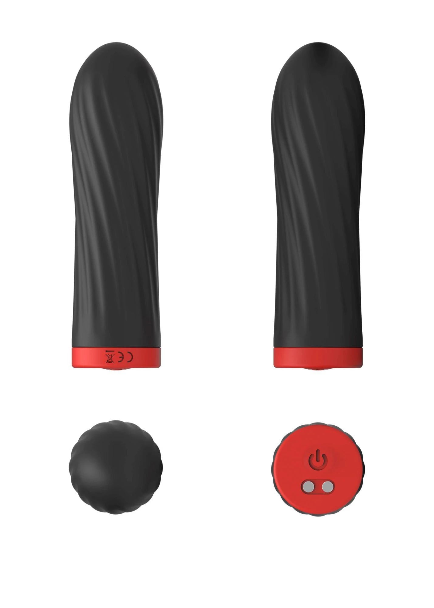 Stymulator - Vibrateur Tactile en Silicone Rechargeable USB 10 Fonctions - Noir