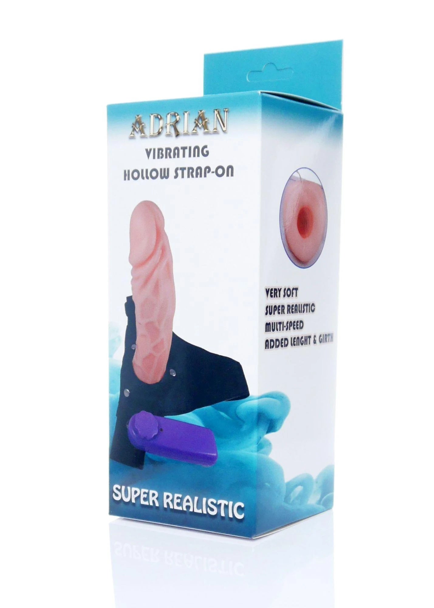 Hollow Strap-on Adrian vibrating