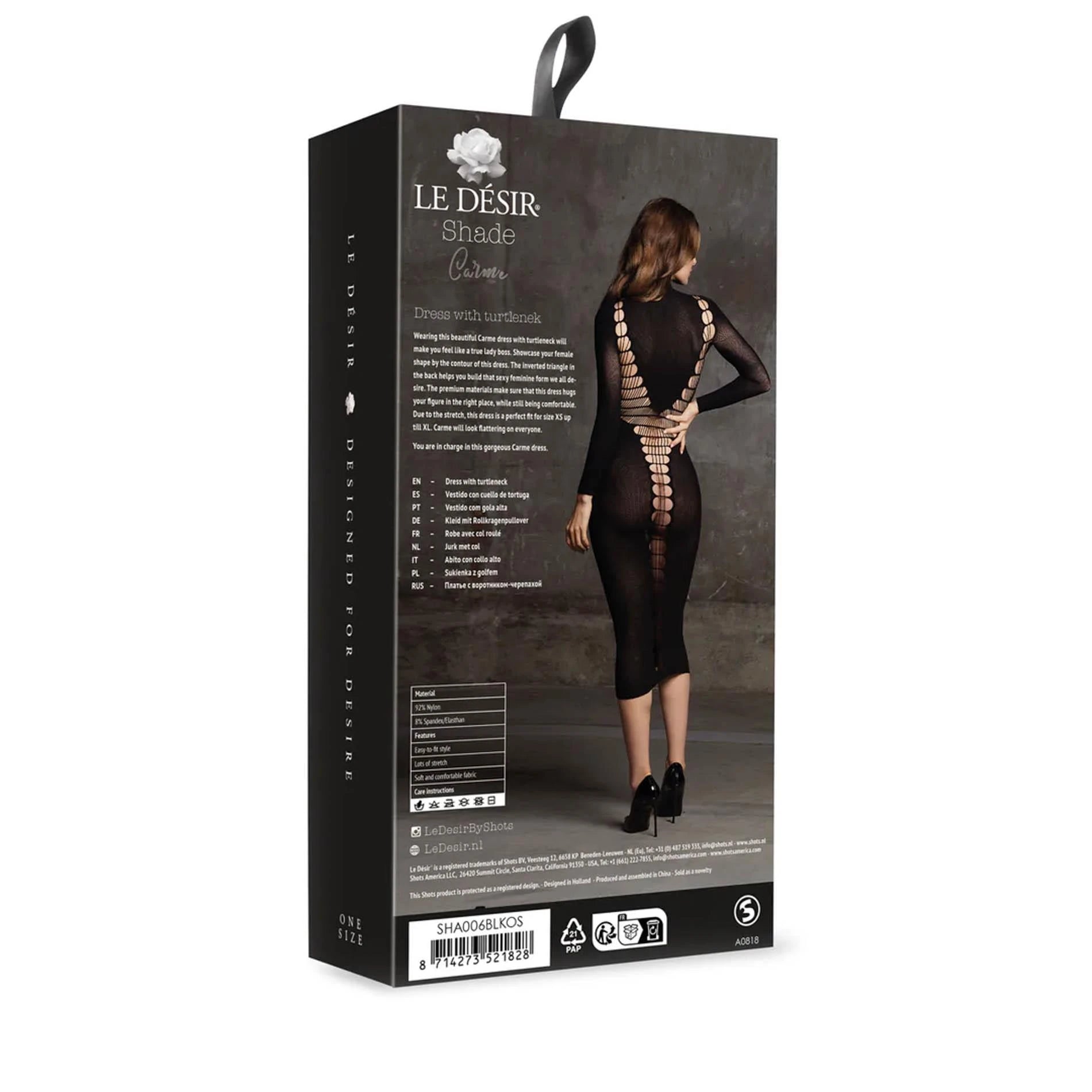Carme XI - Dress with Turtleneck - One Size - Black