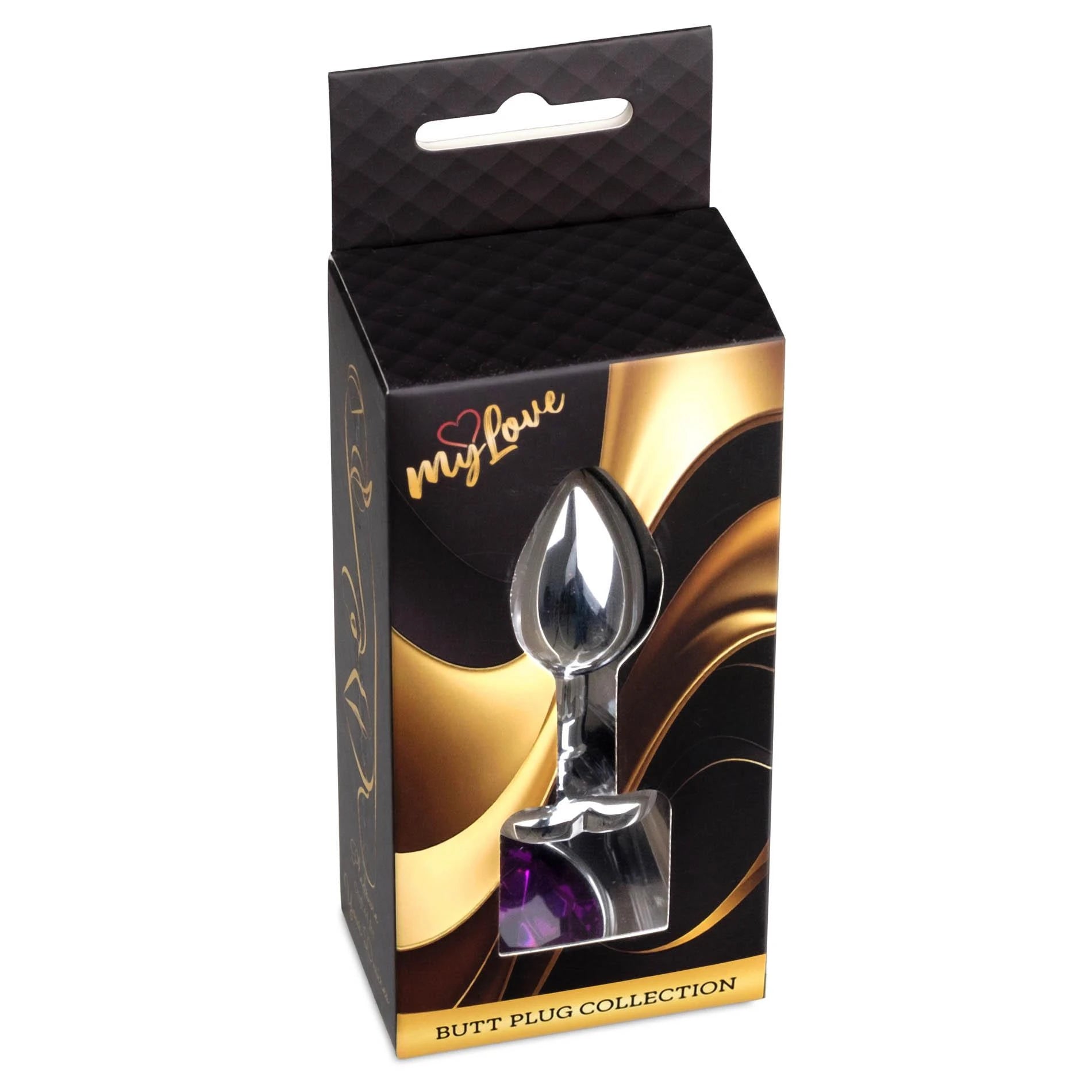 MyLove Toys - Jewellery Silver Heart PLUG - Purple