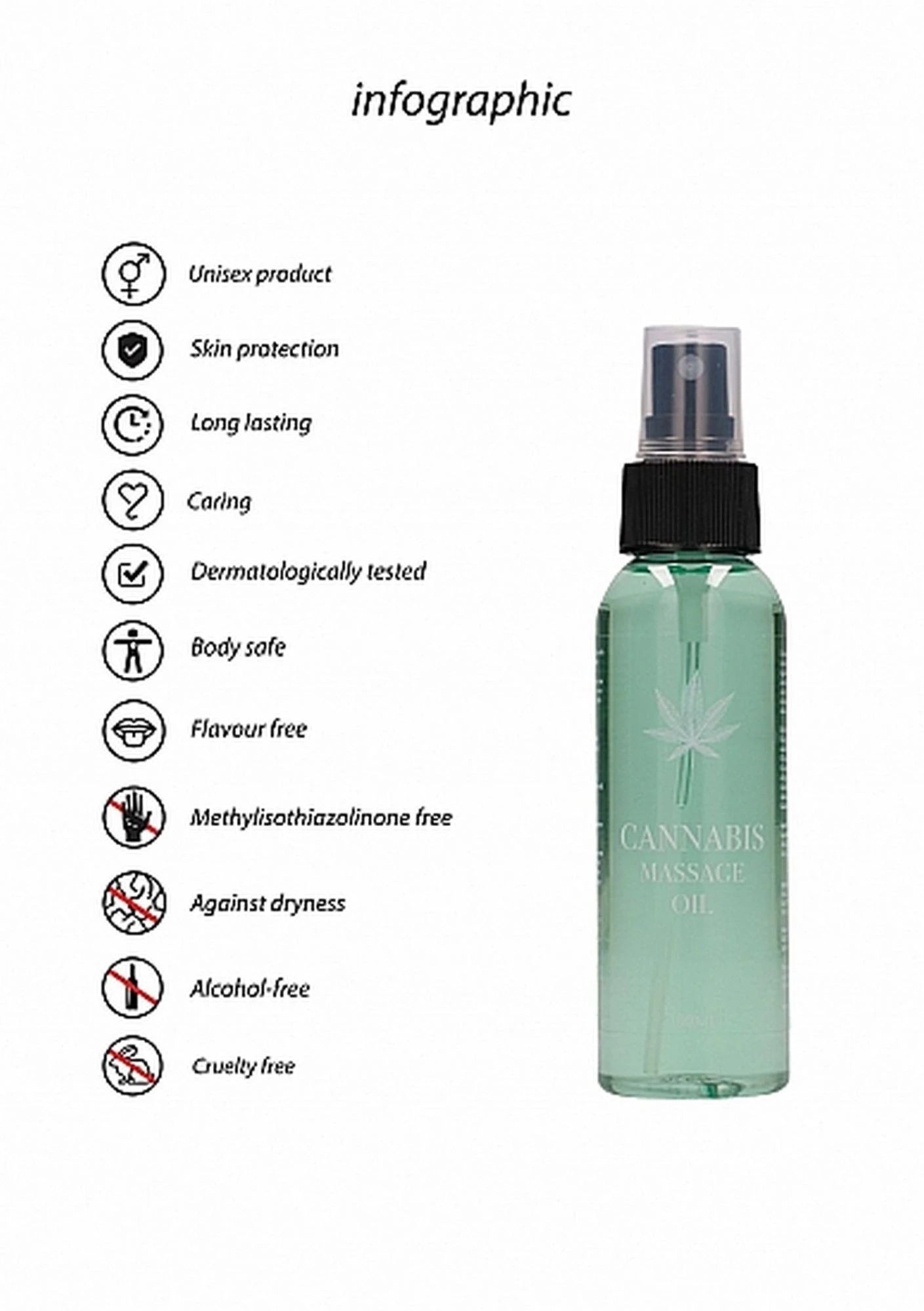 Huile de massage au cannabis - 100ml