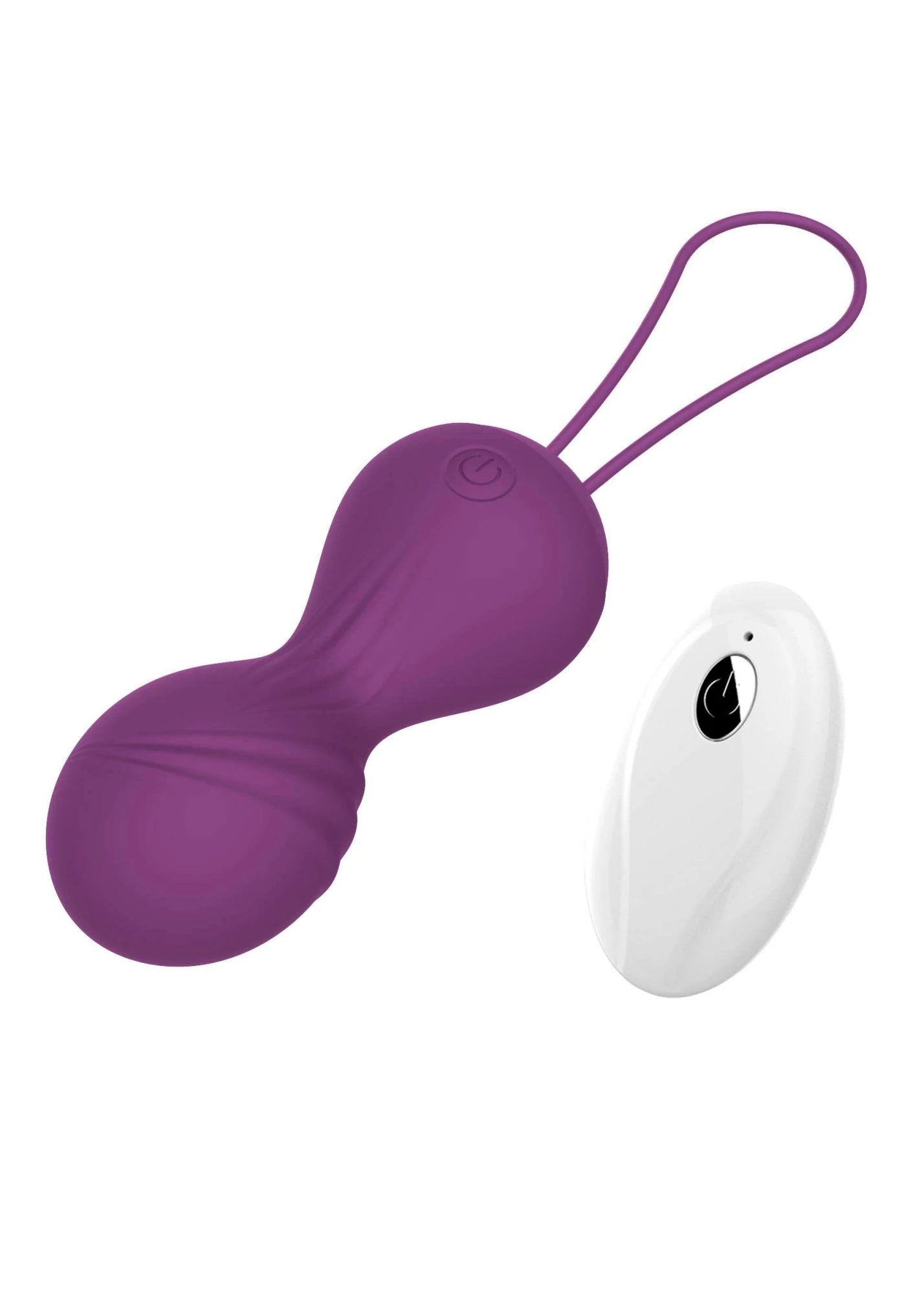 Vibrating Silicone Kegel Balls USB 10 Function / Remote control -Purple