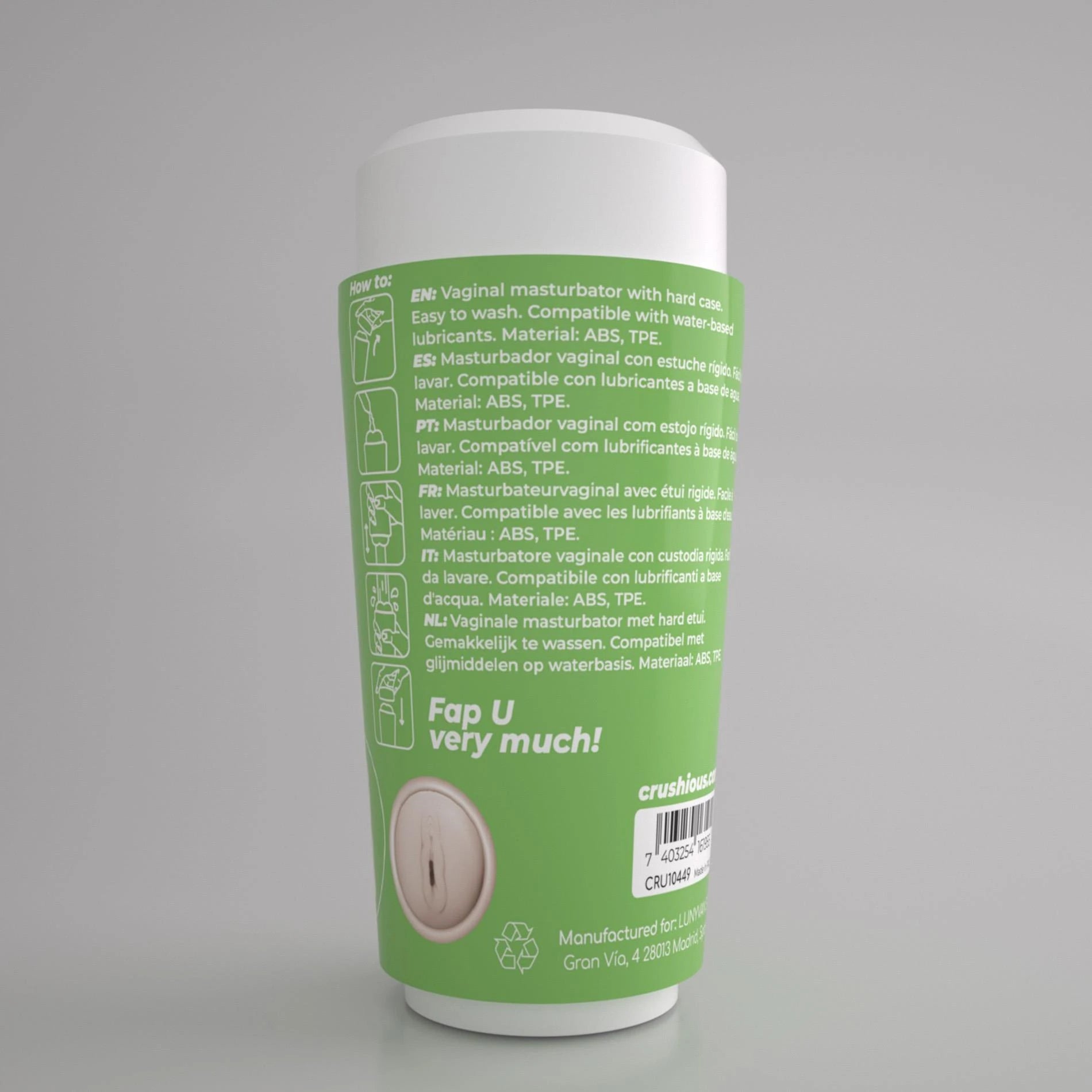 Fappucino Creamy Puss - Vaginal Masturbator Cup - Green