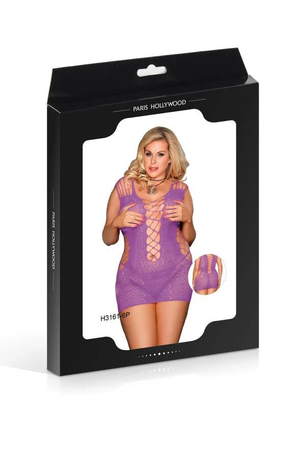 DRESS H3161 PURPLE XL