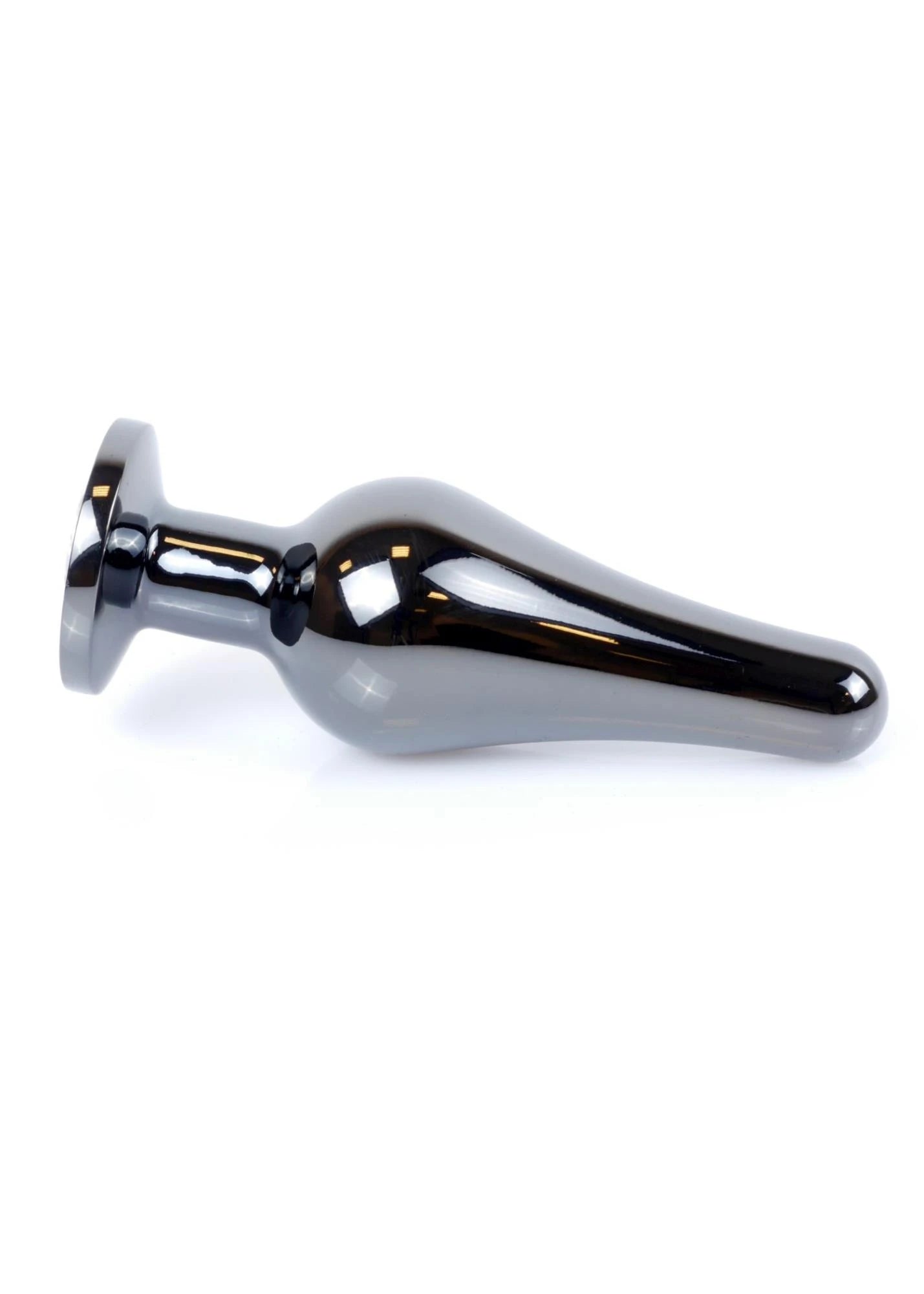 MyLove Toys - Bijoux BUTT PLUG Argent foncé - Rouge