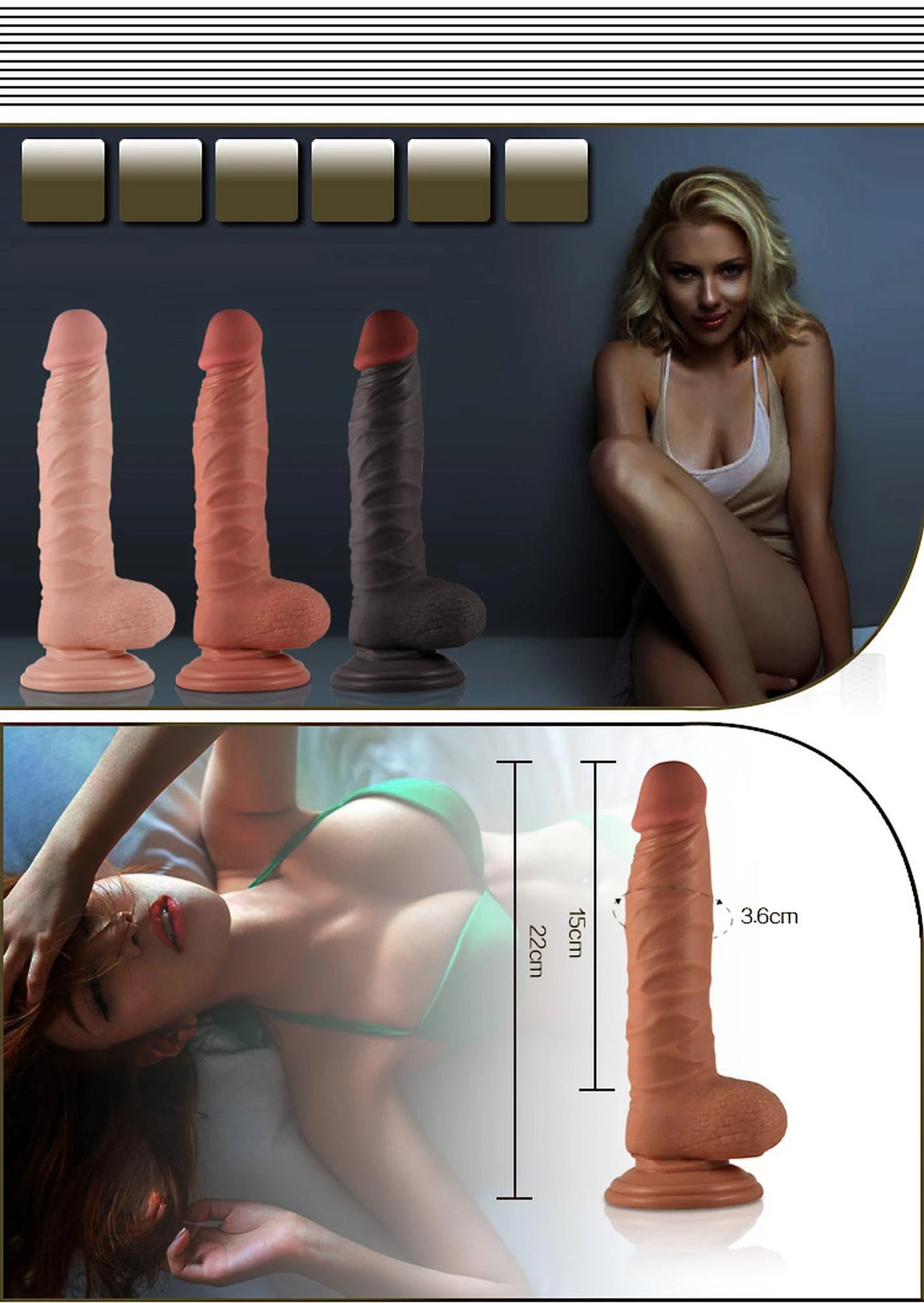 8.5" Real Extreme Dildo Flesh