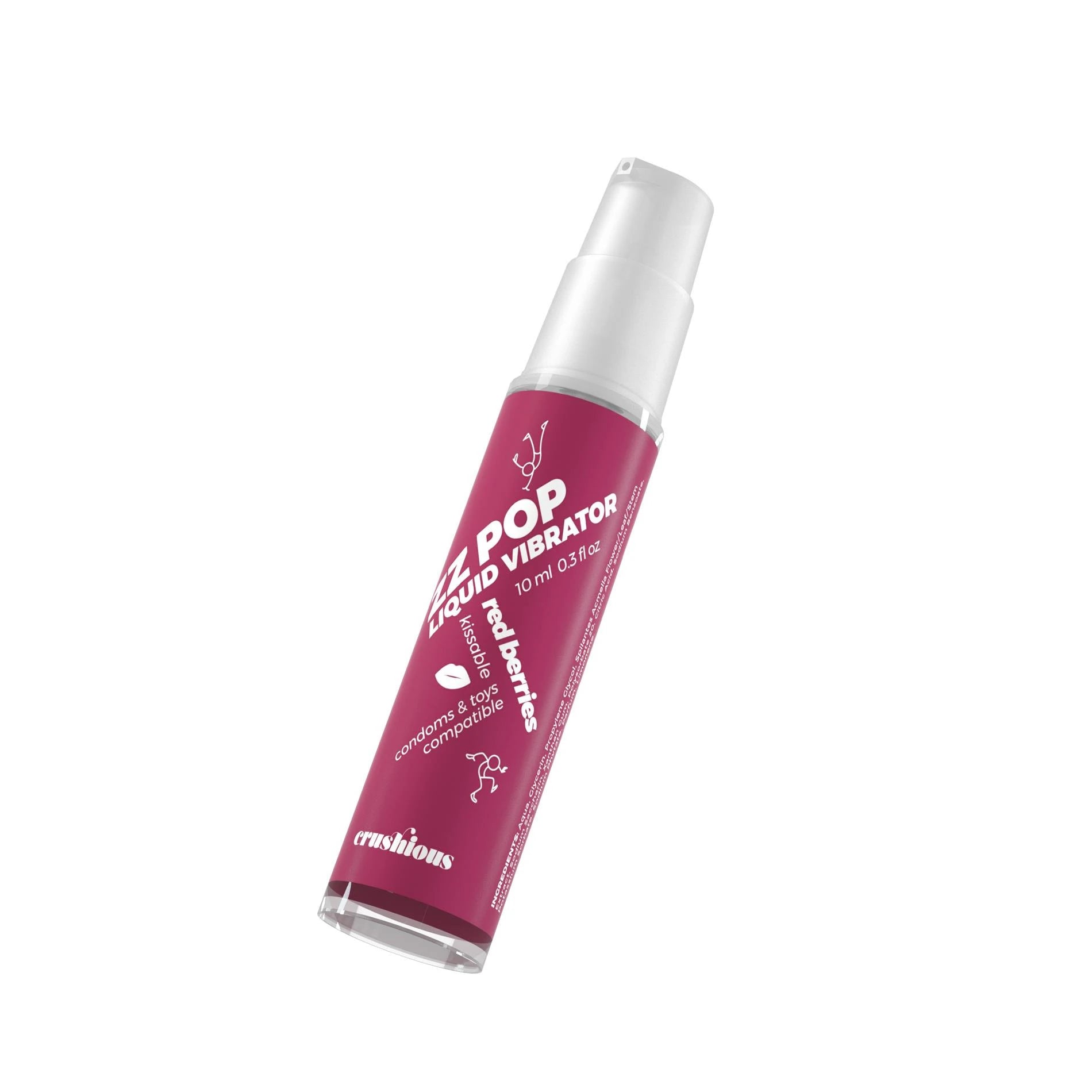 ZZ Pop - Kissable Liquid Vibrator - Red Berries - 0.3 fl oz / 10 ml
