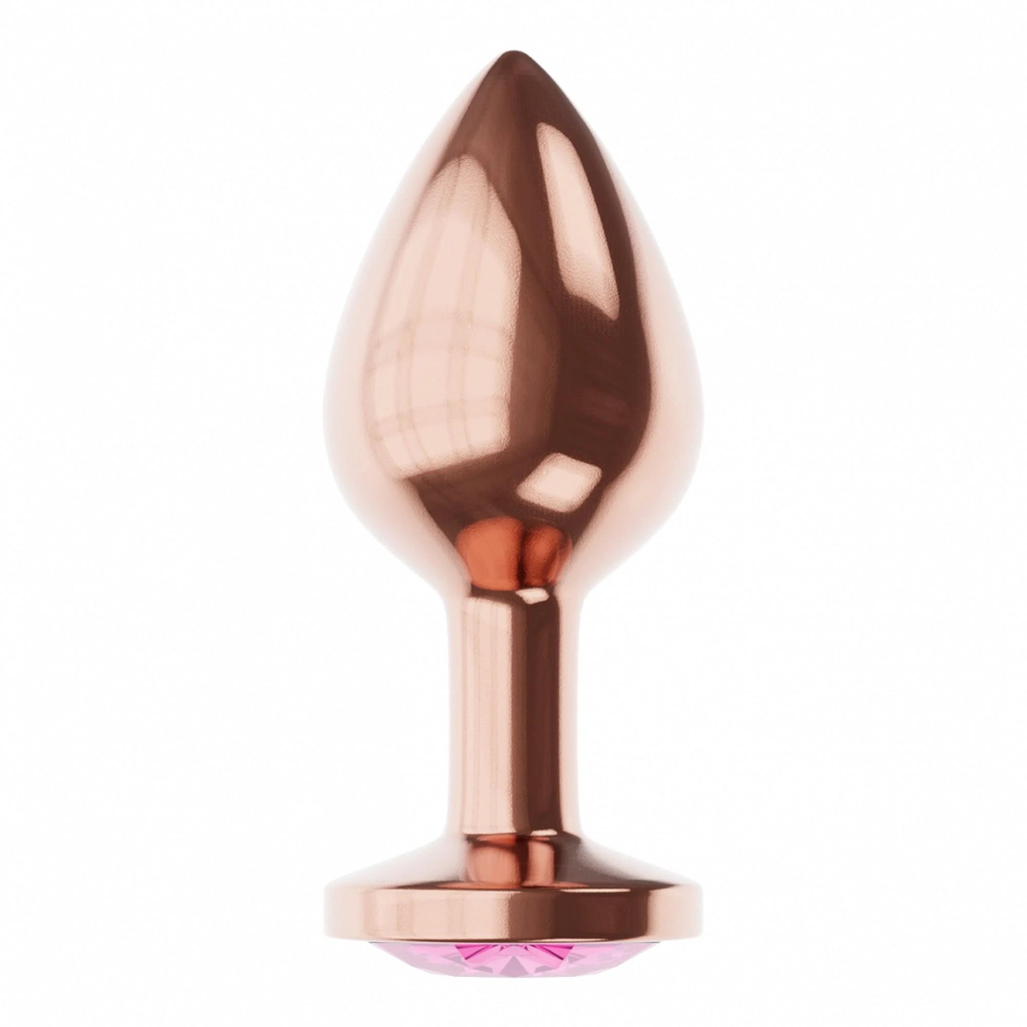 Plug-Butt Plug Quartz Diamant Brillant S Or Rose