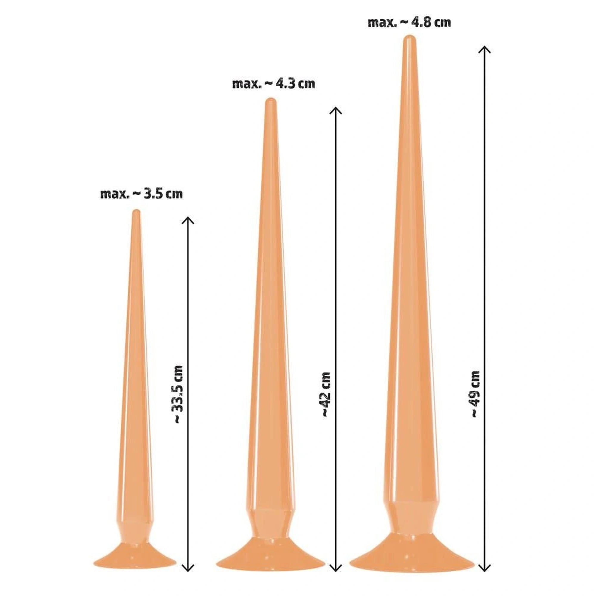 Super Long Butt Plug Set flesh