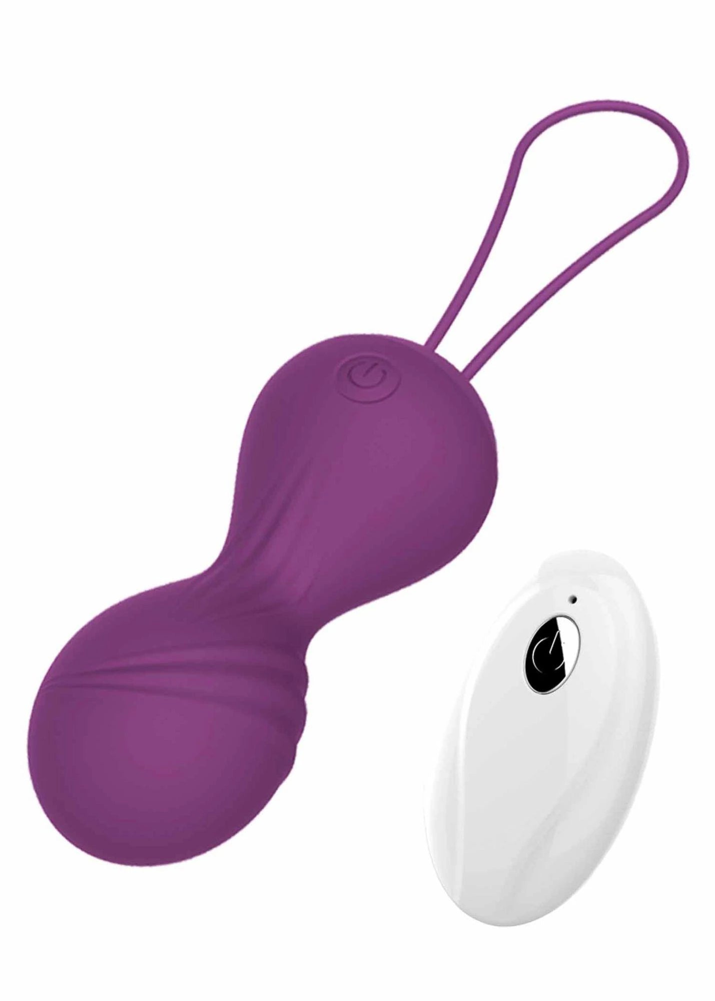 Vibrating Silicone Kegel Balls USB 10 Function / Remote control -Purple