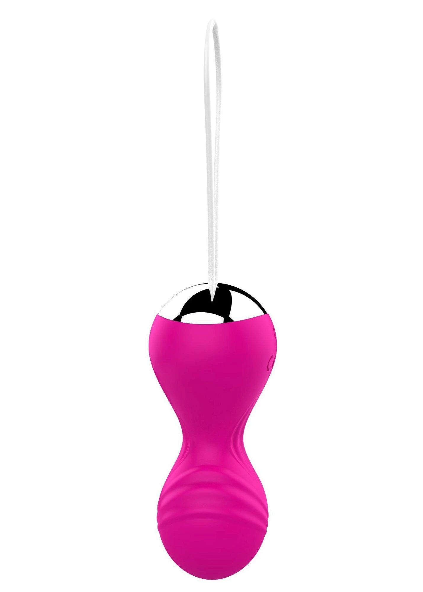 Vibrating Silicone Kegel Balls USB 10 Function / Remote control -Pink