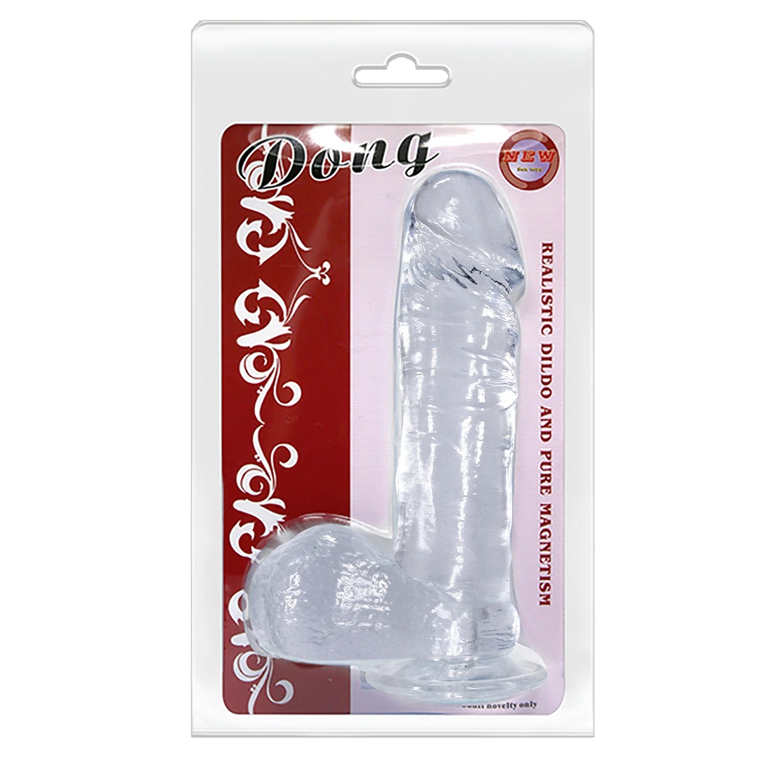 BAILE - DONG Dildo réaliste ( transparent/rose/violet )