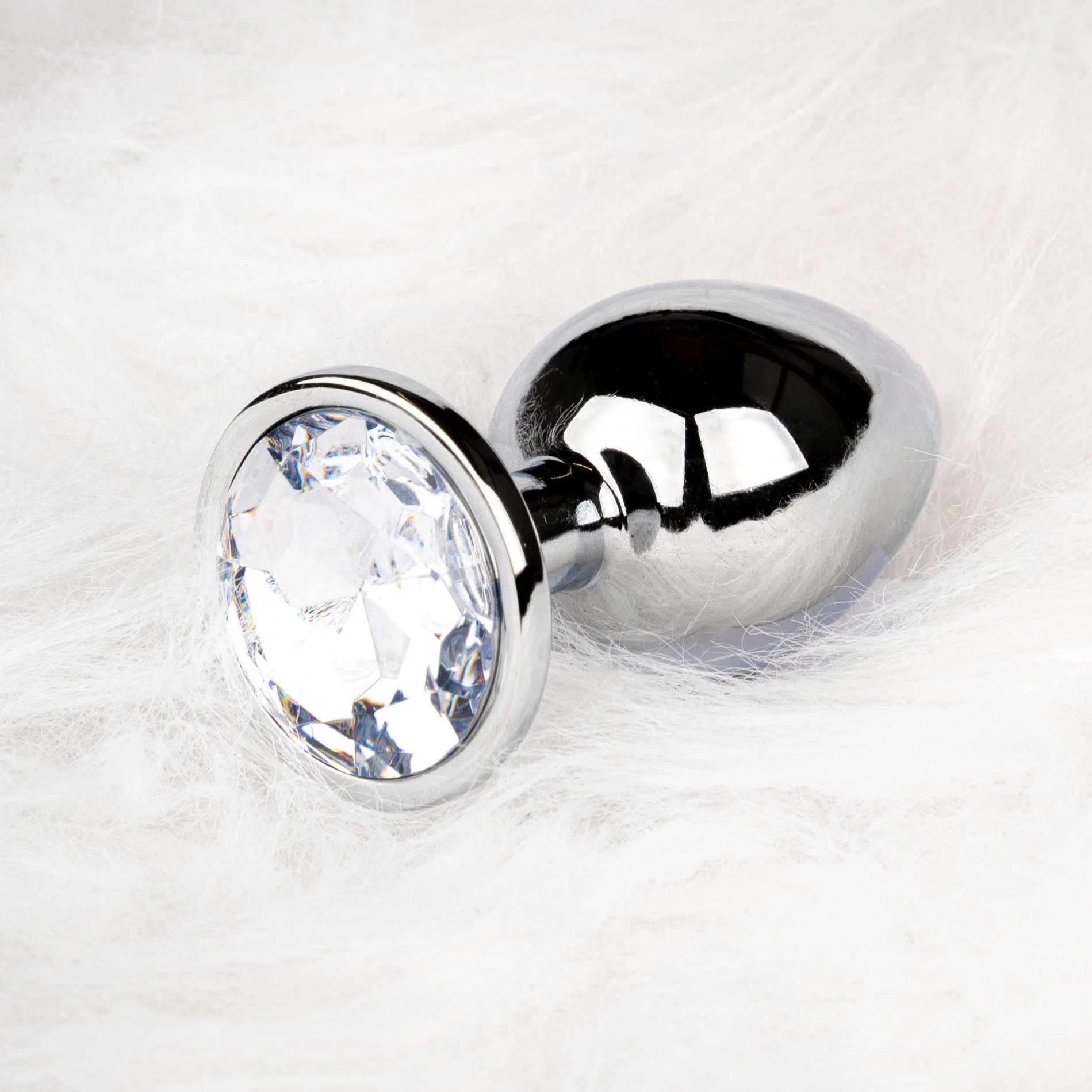 Plug anal avec gemme ronde - Moyen
