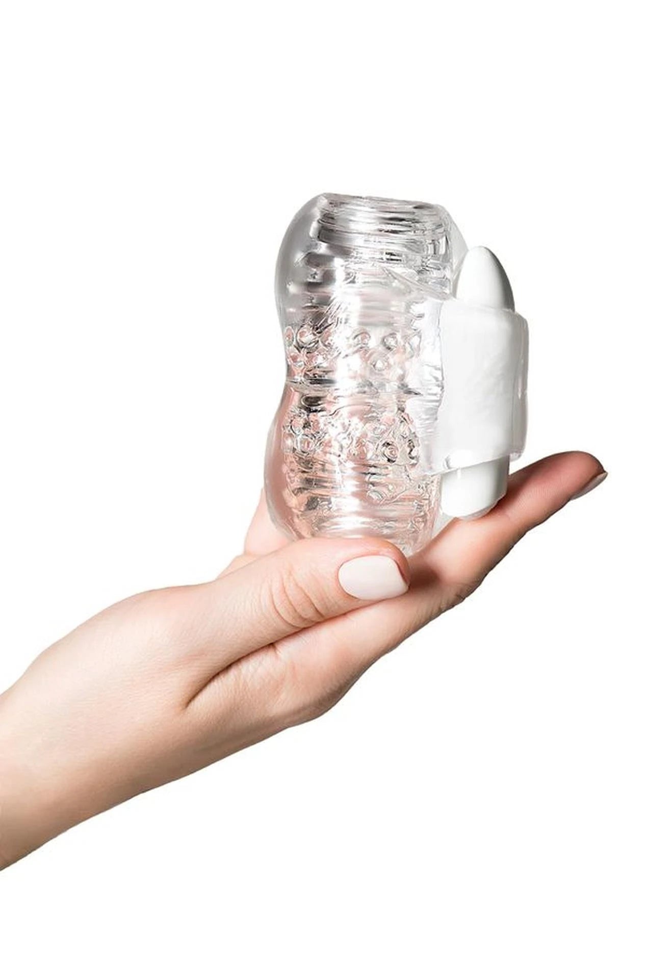 Lingam Khani, Masturbateur Vibrant, TPE, Transparent, 9 cm