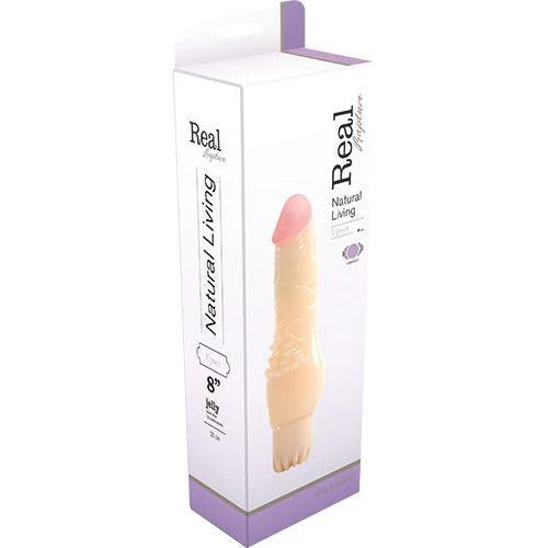 Vibrator-REALISTIC VIBRATOR REAL RAPTURE UPSET JELLY FLESH 8"