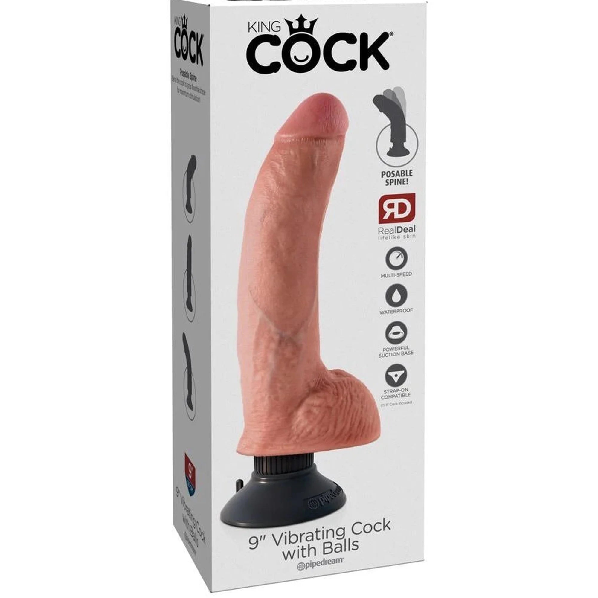KC 9" Vibrating Cock with Ball
