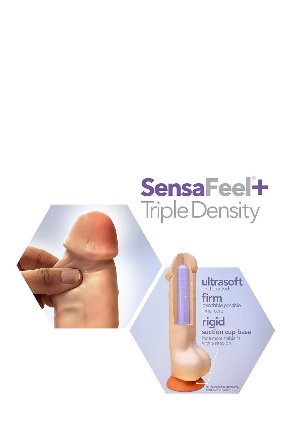 DR. SKIN PLUS 9 INCH POSABLE DILDO WITH BALLS VANILLA