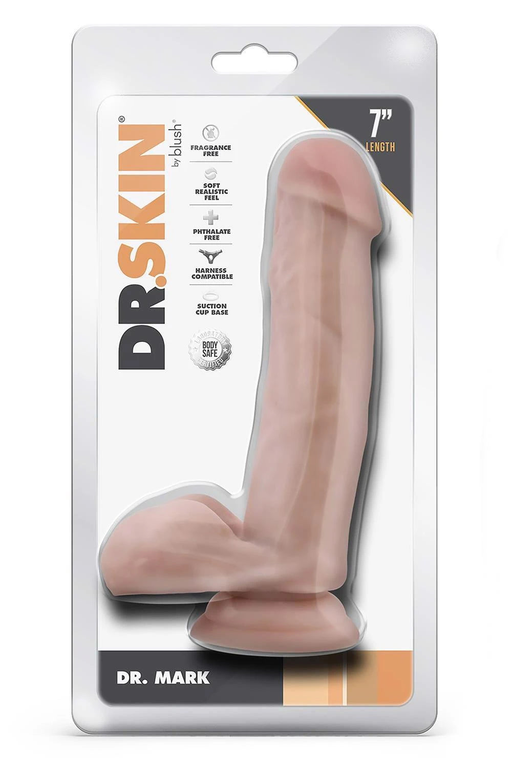 DR. SKIN DR. MARK GODEMICHET 7 POUCES AVEC TESTICULES BEIGE