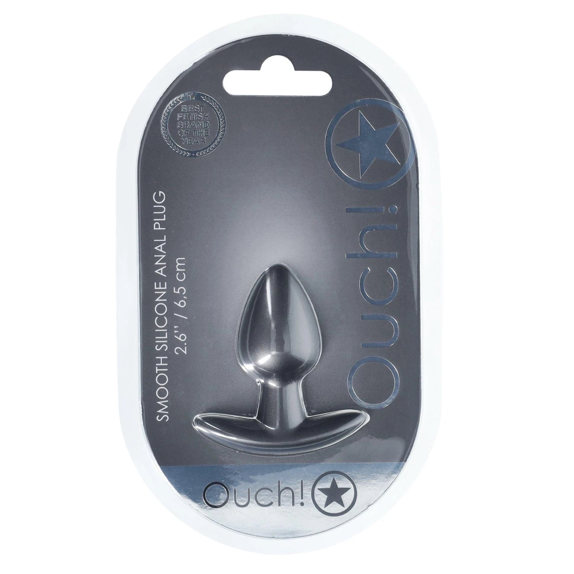 Plug anal en silicone lisse - Petit - 2.6 / 6,5 cm - Gunmetal