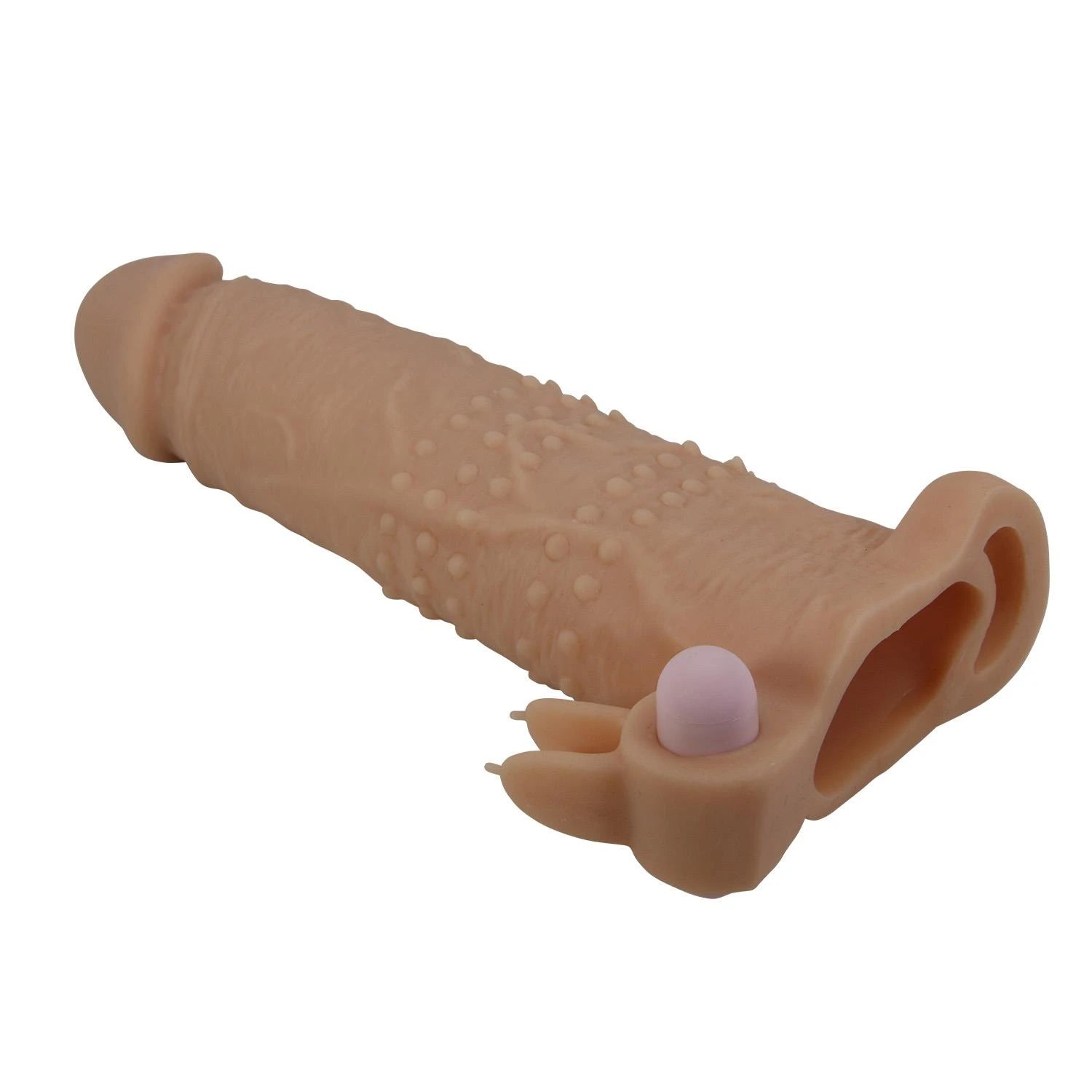 Pretty Love Quillon – 20 cm Vibrating Penis Sleeve Natural