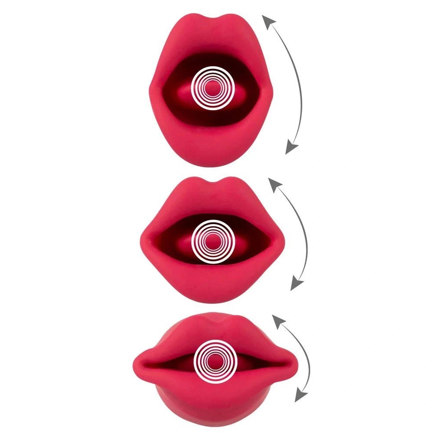 Vibromasseur buccal à lèvres mobiles