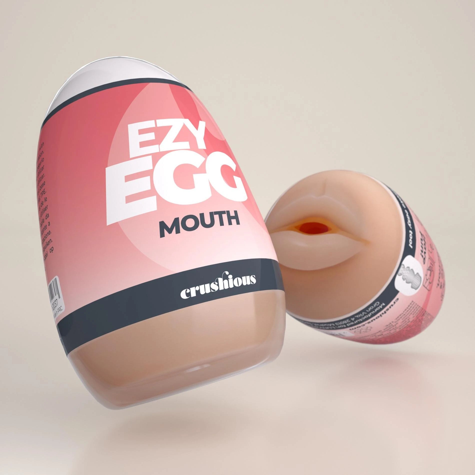 Ezy Egg - Masturbator Egg - Mouth - Red