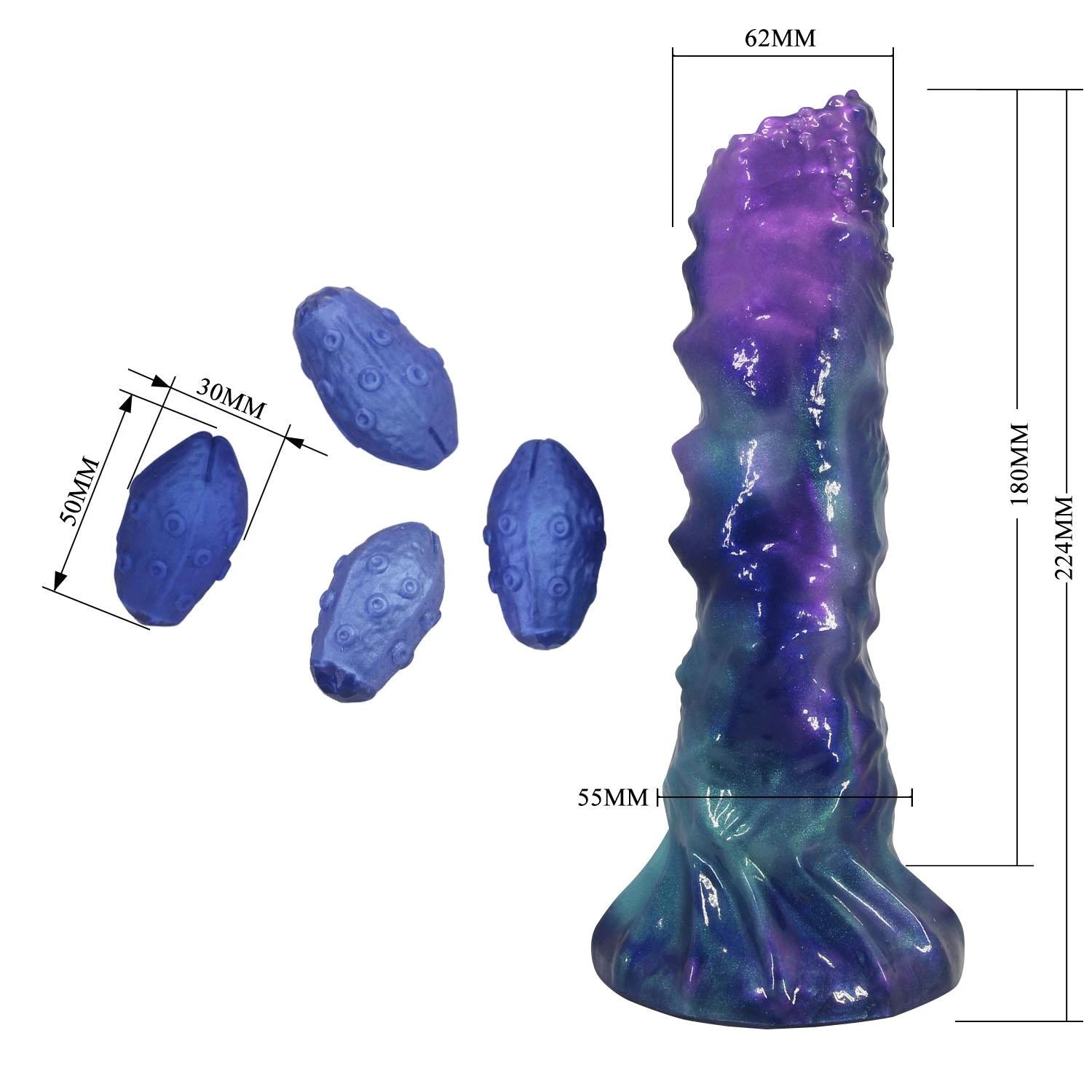 Power Monsters DuskWalker Sentinel – 23 cm de godemichet en silicone « monstre » ondulé