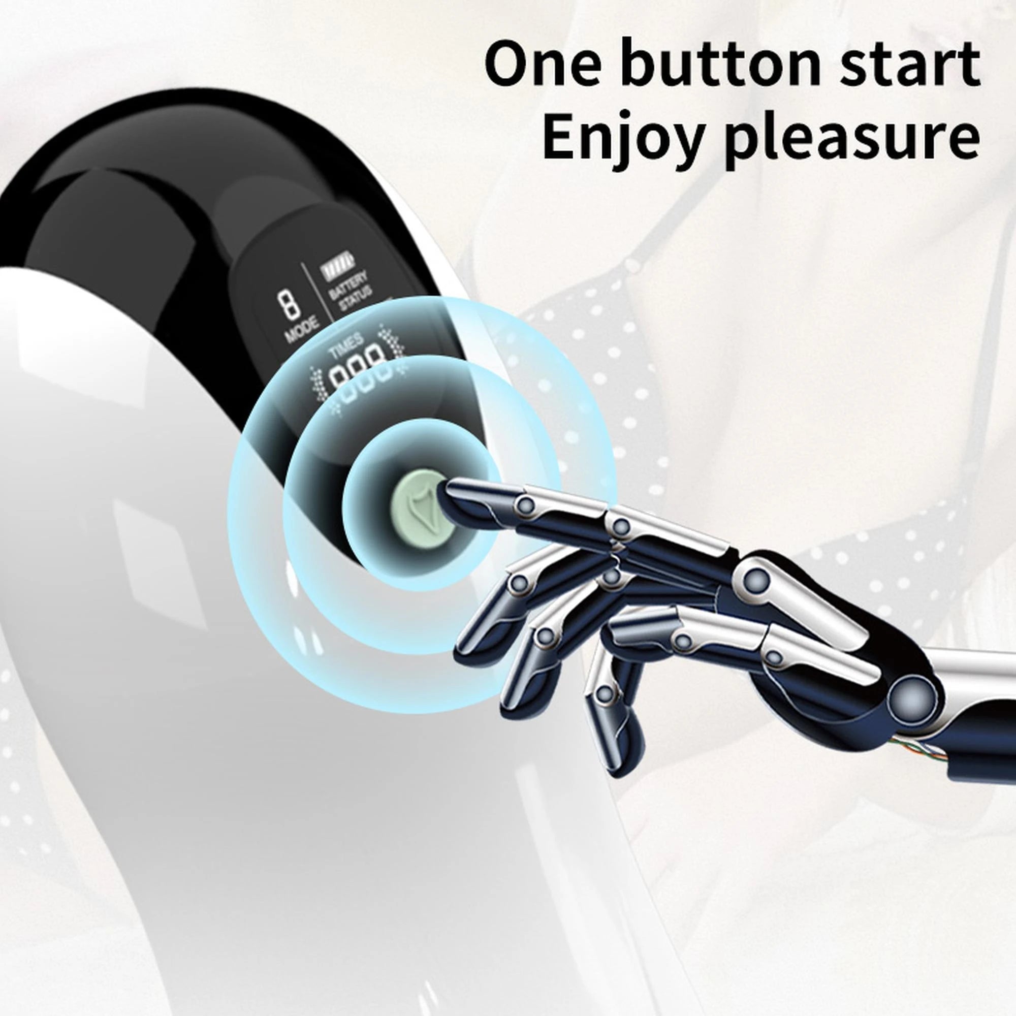 Masturbateur vibrant 8 modes de vibration + fonction interactive