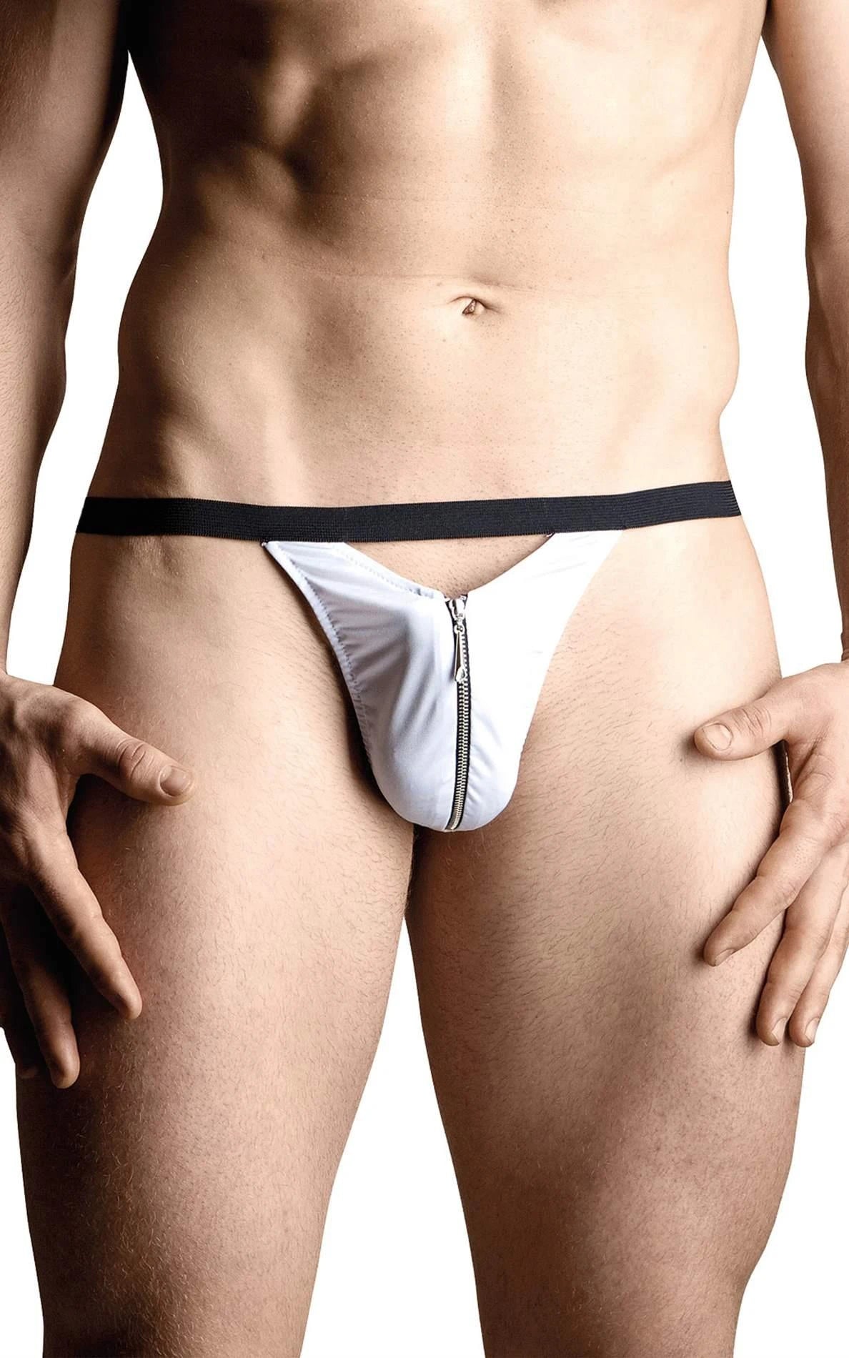 Men's thongs 4497 - white S/L