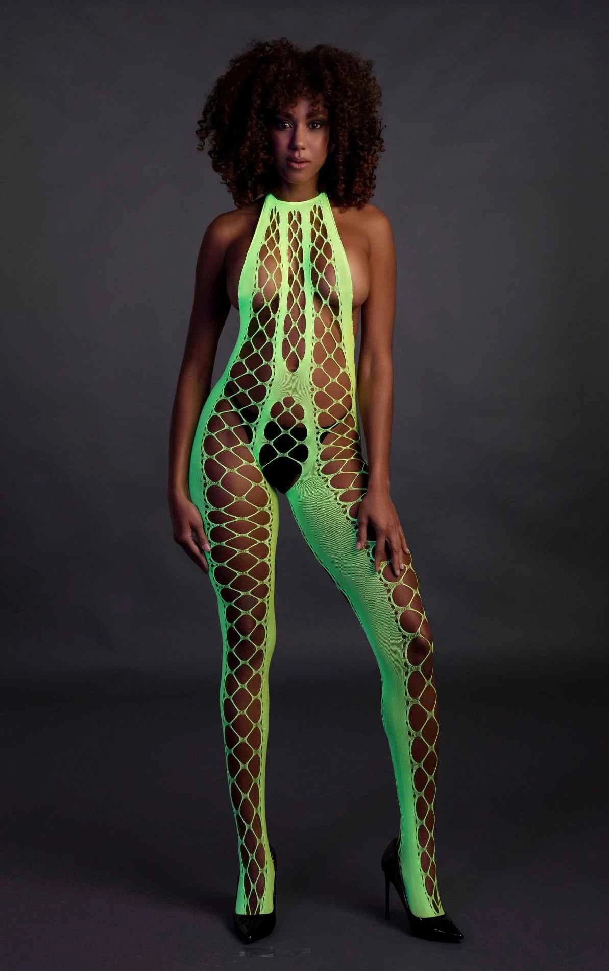 Bodystocking col nu - Vert - XS/XL